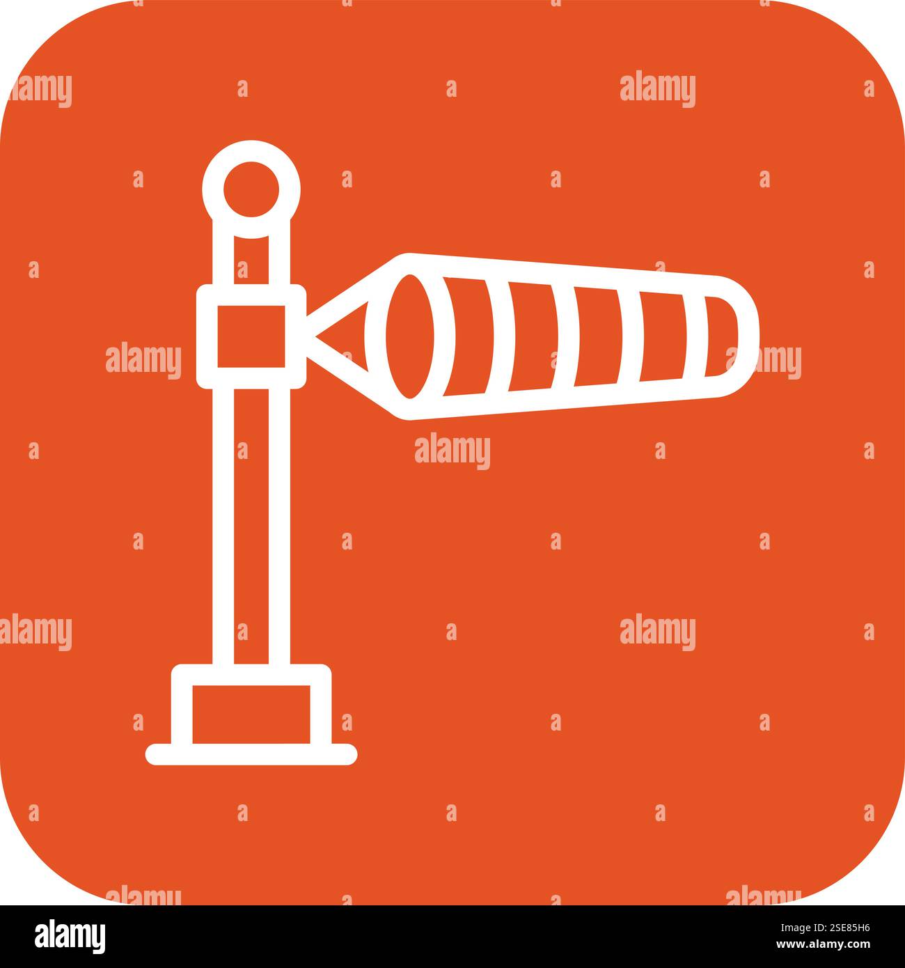 Windsock Vector Icon Design Illustration Stock Vector