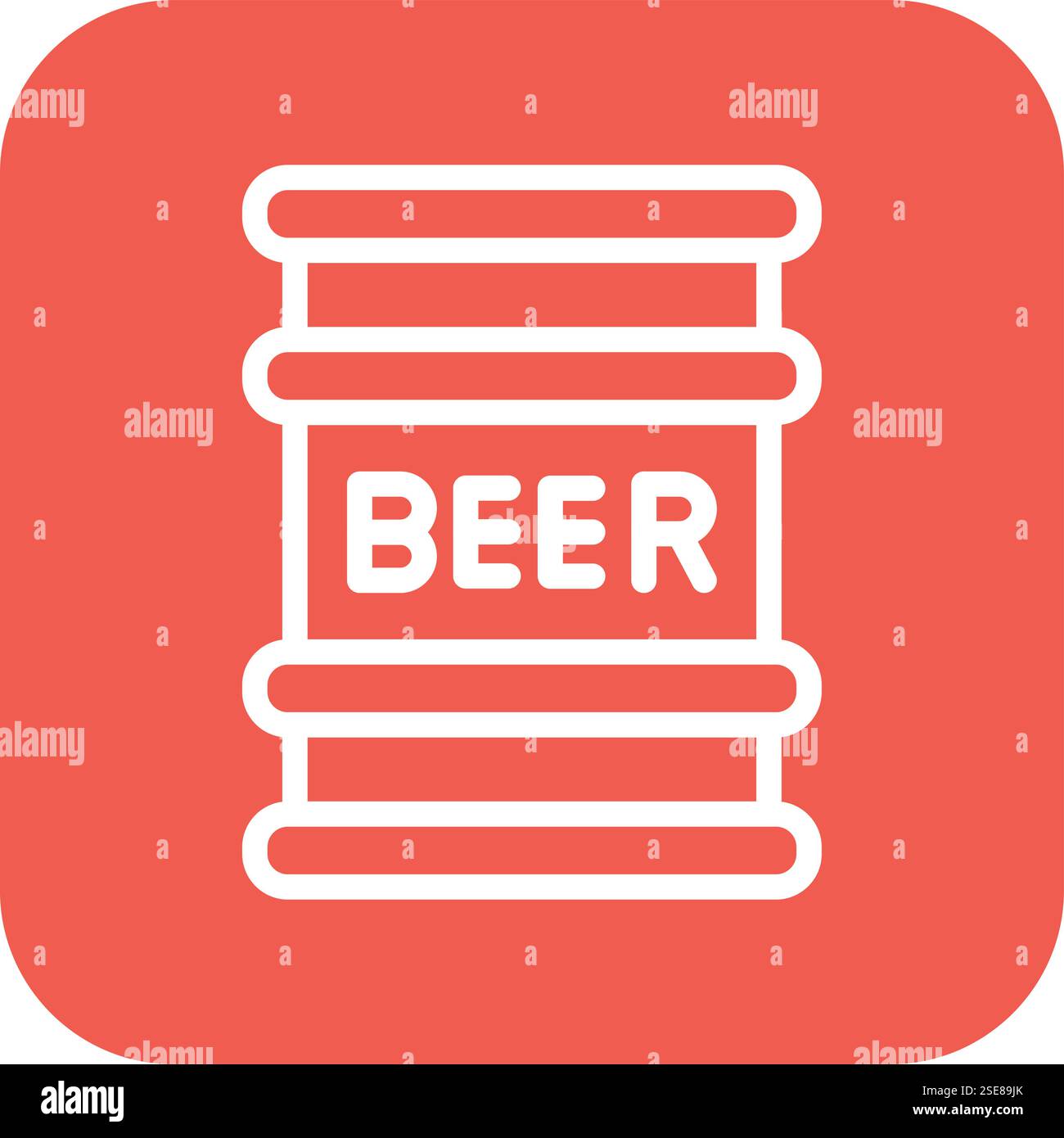 Beer Keg Vector Icon Design Illustration Stock Vector