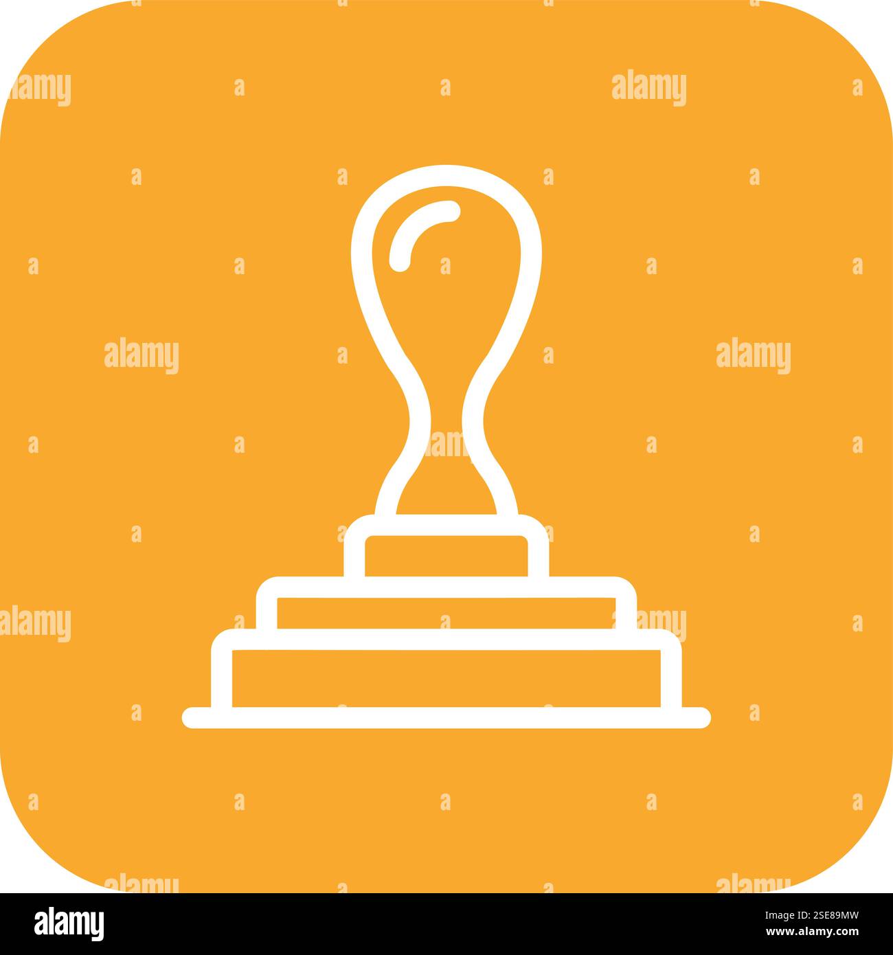 Rubber Stamp Vector Icon Design Illustration Stock Vector