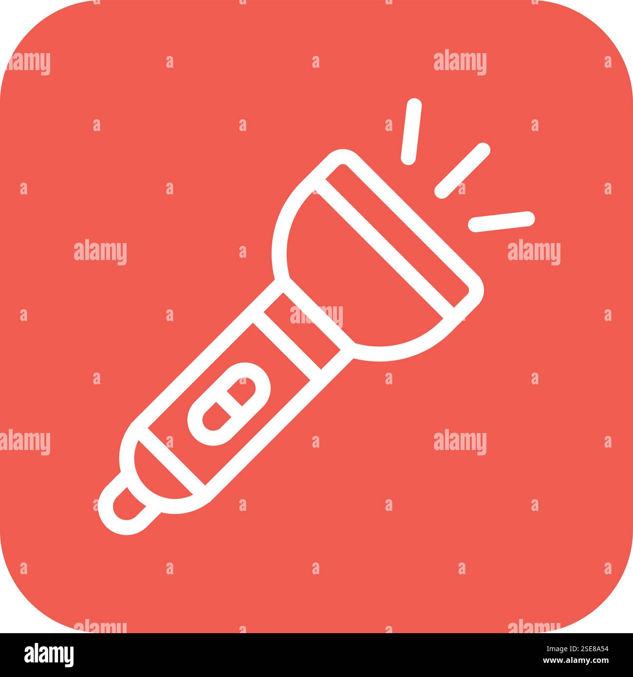 Flashlight Vector Icon Design Illustration Stock Vector