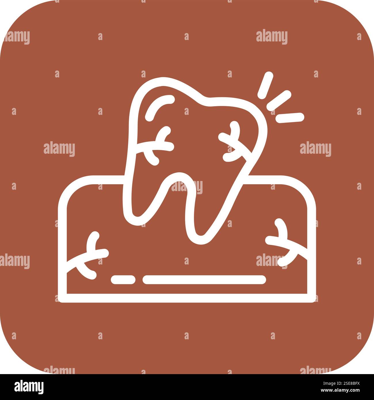 Wisdom Tooth Vector Icon Design Illustration Stock Vector