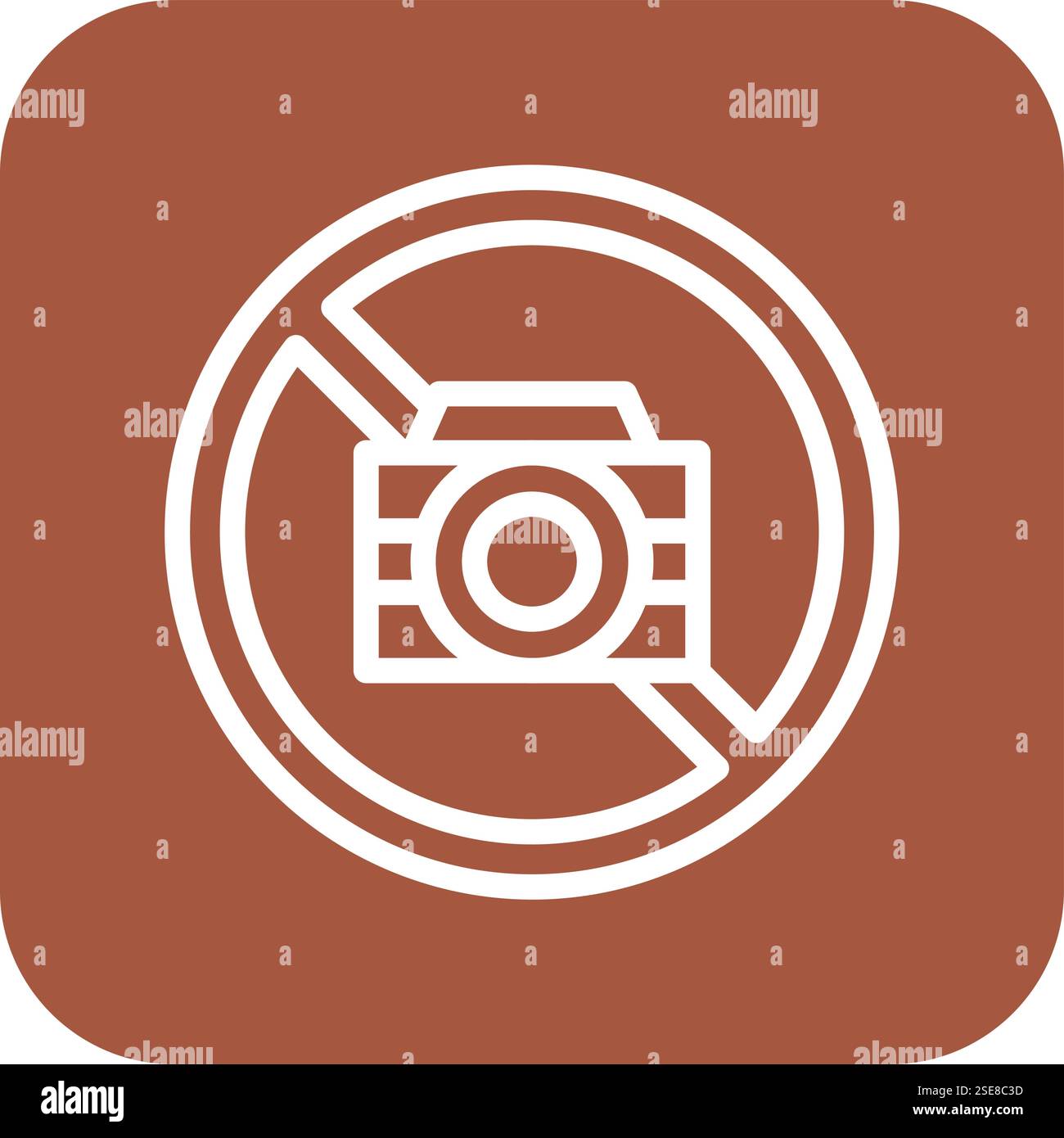 No Camera Vector Icon Design Illustration Stock Vector