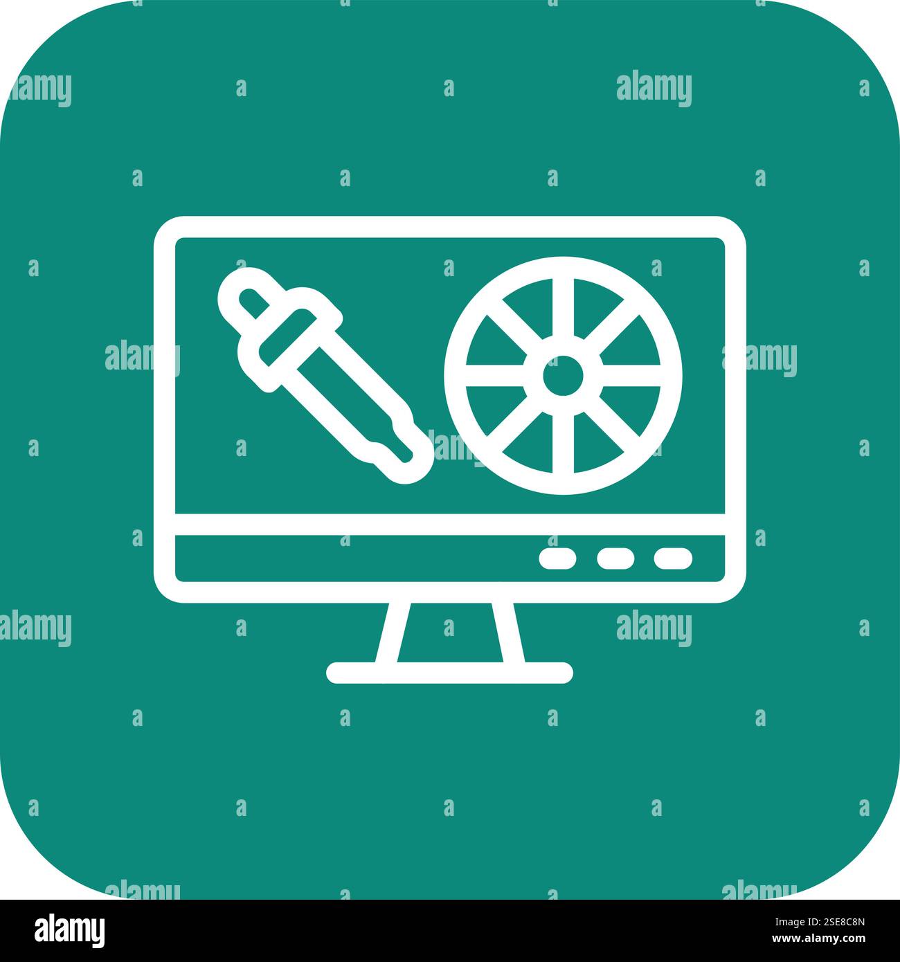 Color wheel Vector Icon Design Illustration Stock Vector Image & Art ...