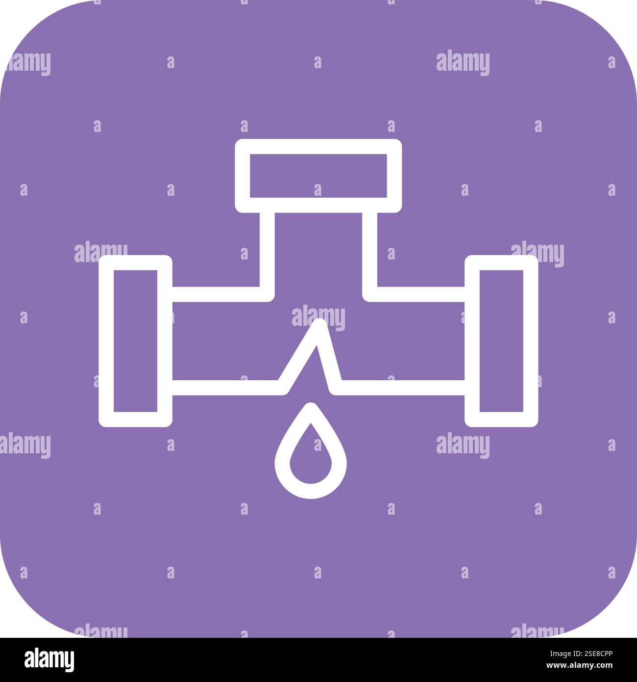 Damage Pipe Vector Icon Design Illustration Stock Vector