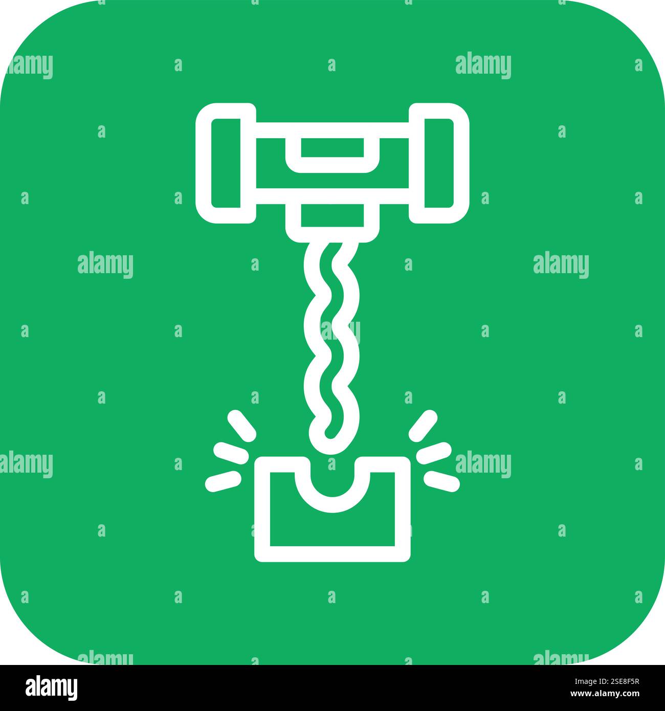 Corkscrew Vector Icon Design Illustration Stock Vector