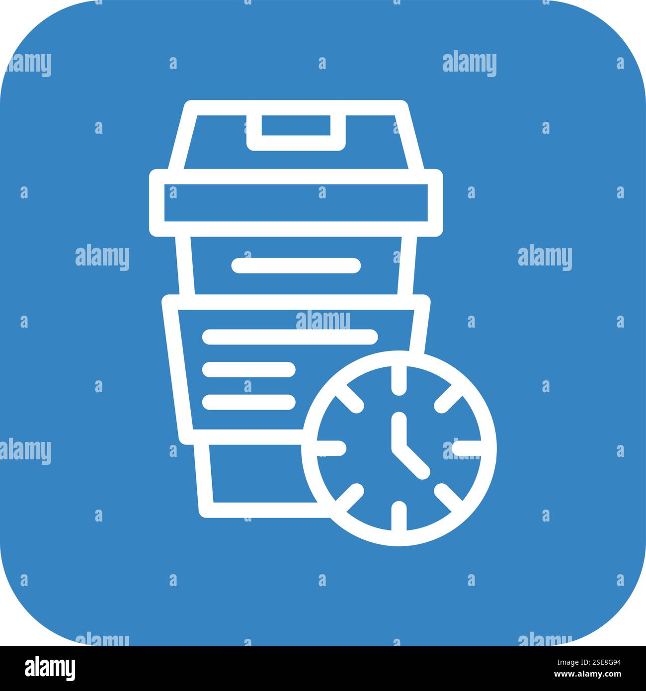 Coffee Time Vector Icon Design Illustration Stock Vector