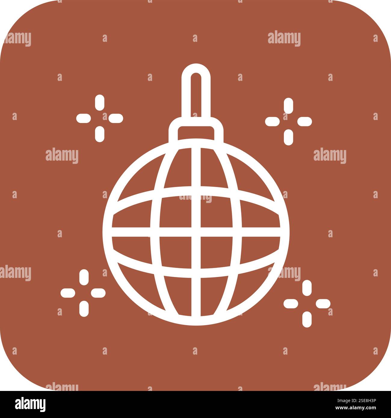 Mirror Ball Vector Icon Design Illustration Stock Vector