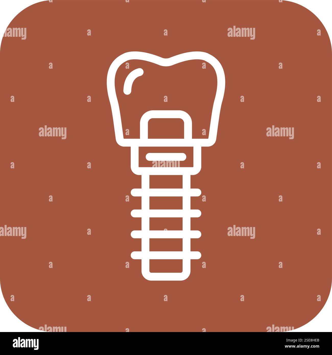 Dental Implant Vector Icon Design Illustration Stock Vector