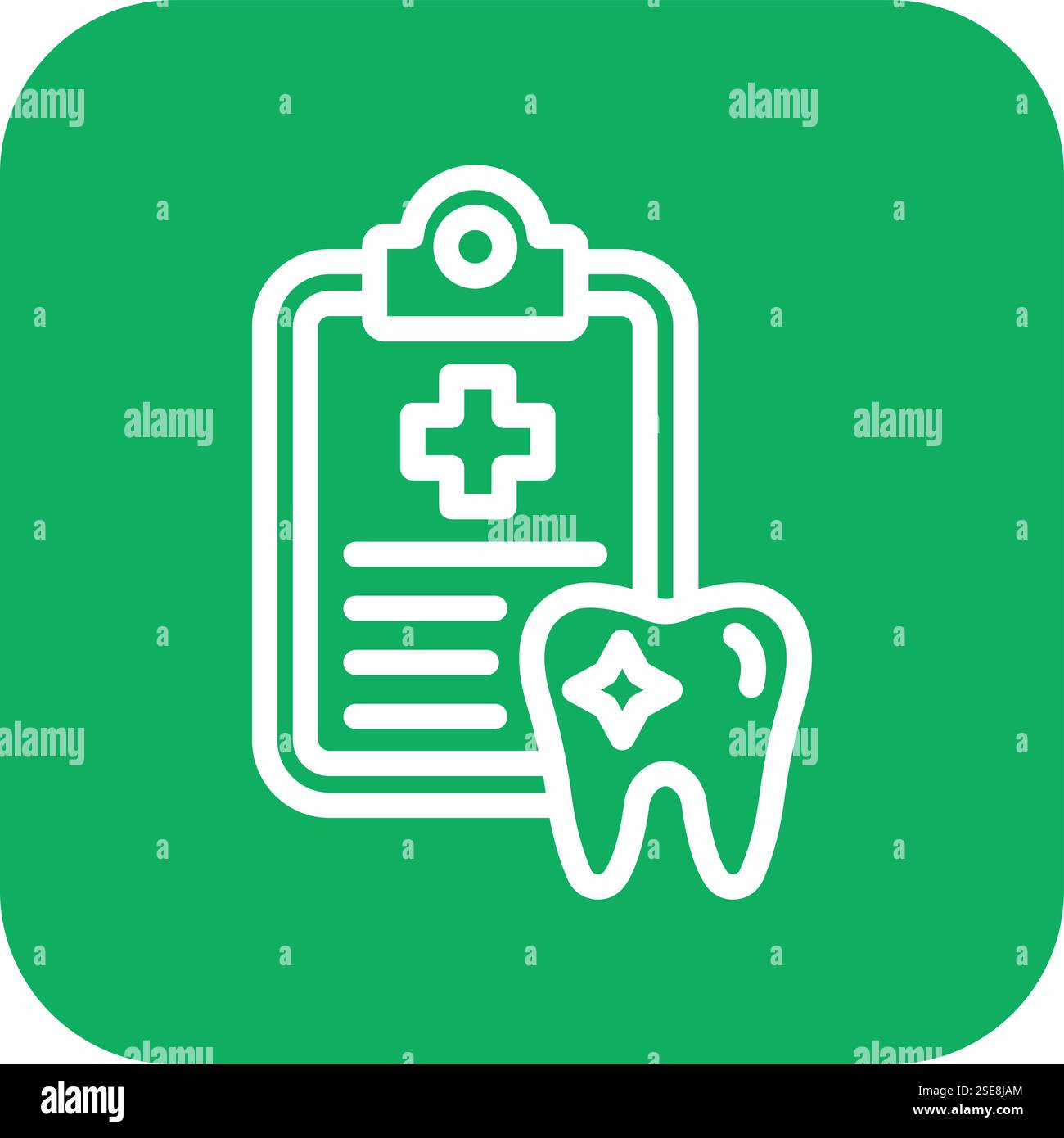 Dental Record Vector Icon Design Illustration Stock Vector