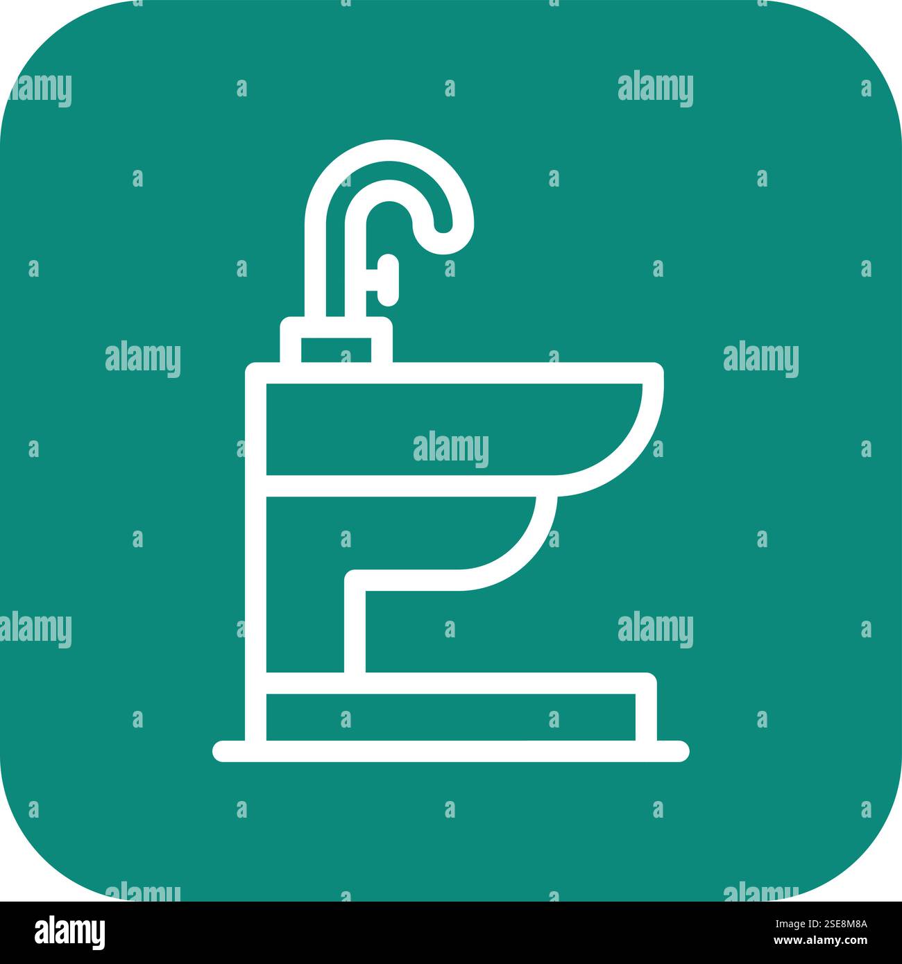 Bidet Vector Icon Design Illustration Stock Vector