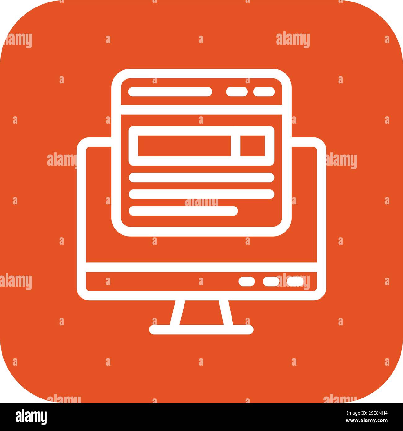 Front end Vector Icon Design Illustration Stock Vector