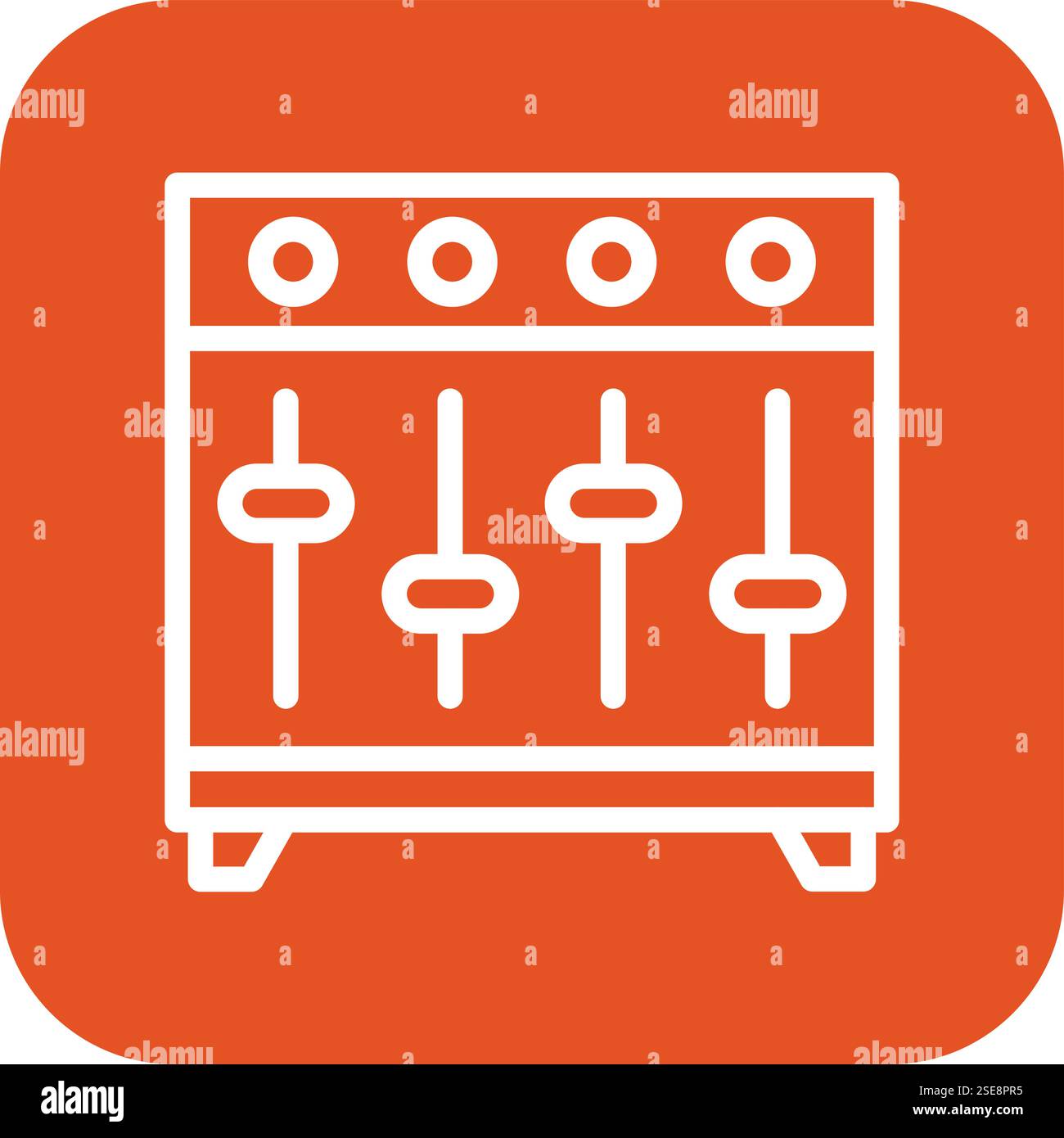 Music Equalizer Vector Icon Design Illustration Stock Vector