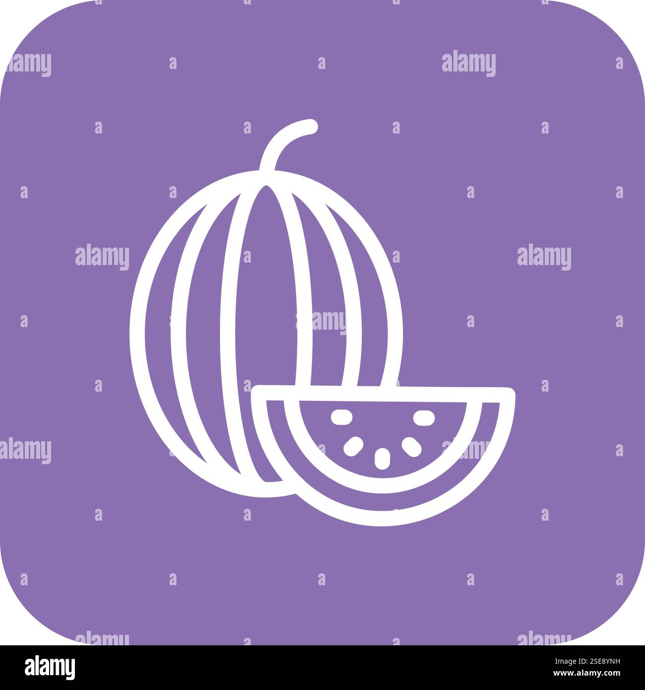 Watermelon icon in outline hi-res stock photography and images - Alamy