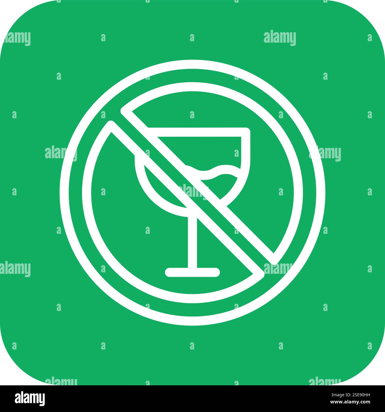 Alcohol Prohibition Vector Icon Design Illustration Stock Vector