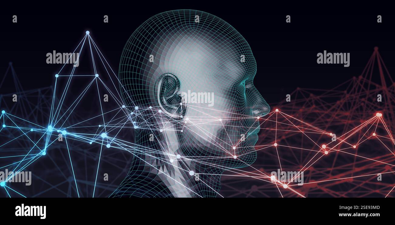 Neural Network Science Engineering Technology as Concept Stock Photo