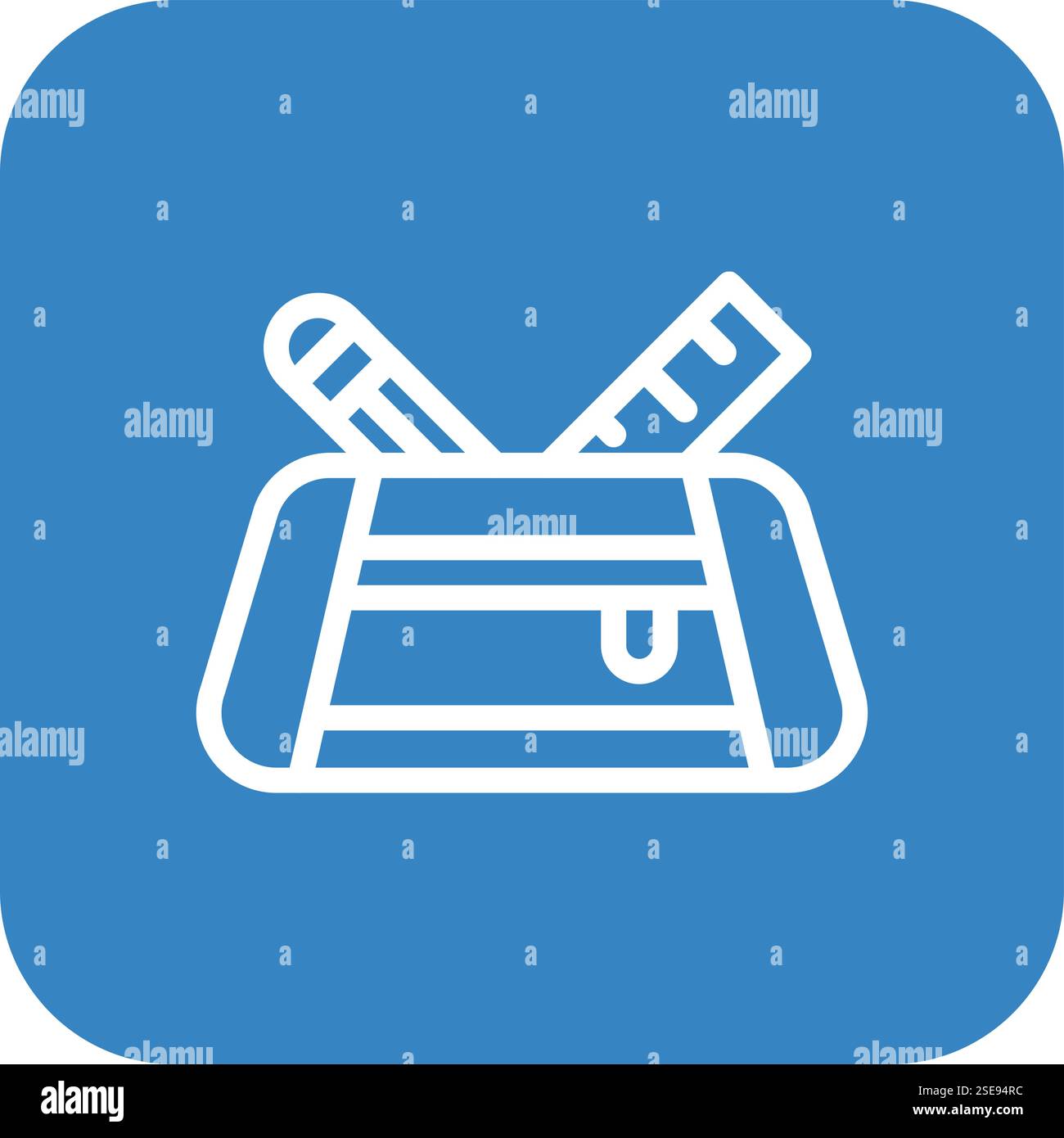 Pencil Case Vector Icon Design Illustration Stock Vector