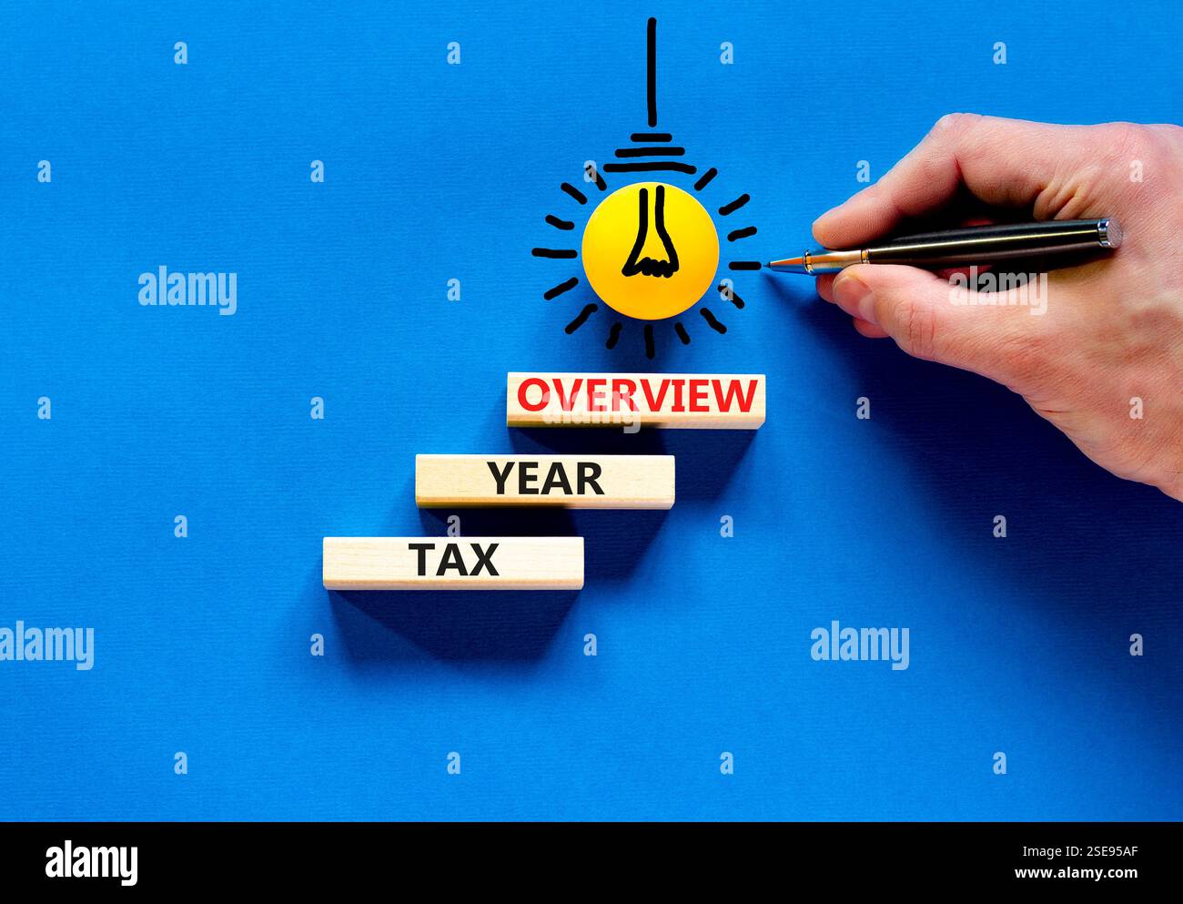 Tax year overview symbol. Concept words Tax year overview on beautiful ...