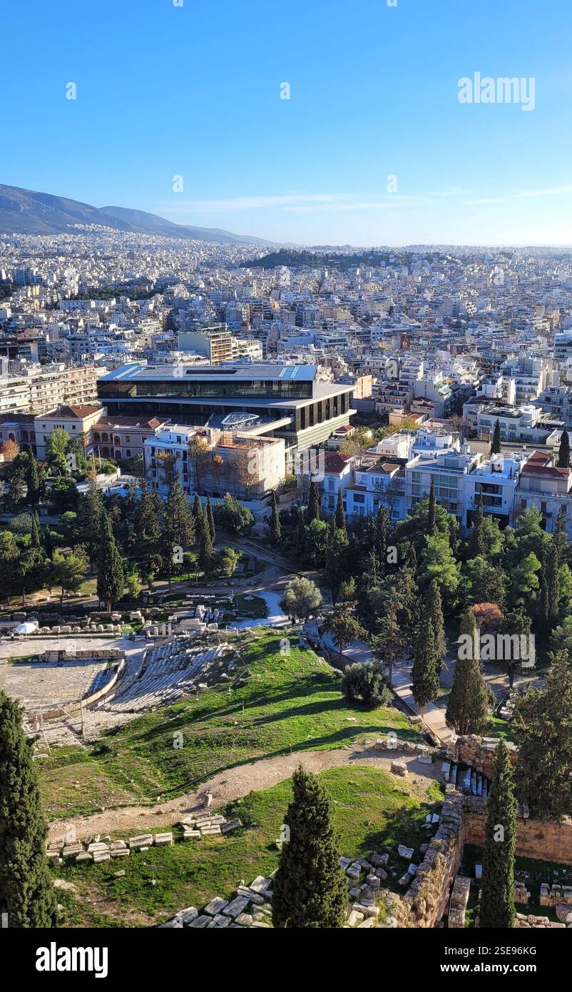 The photograph captures a panoramic view of Athens Stock Photo - Alamy