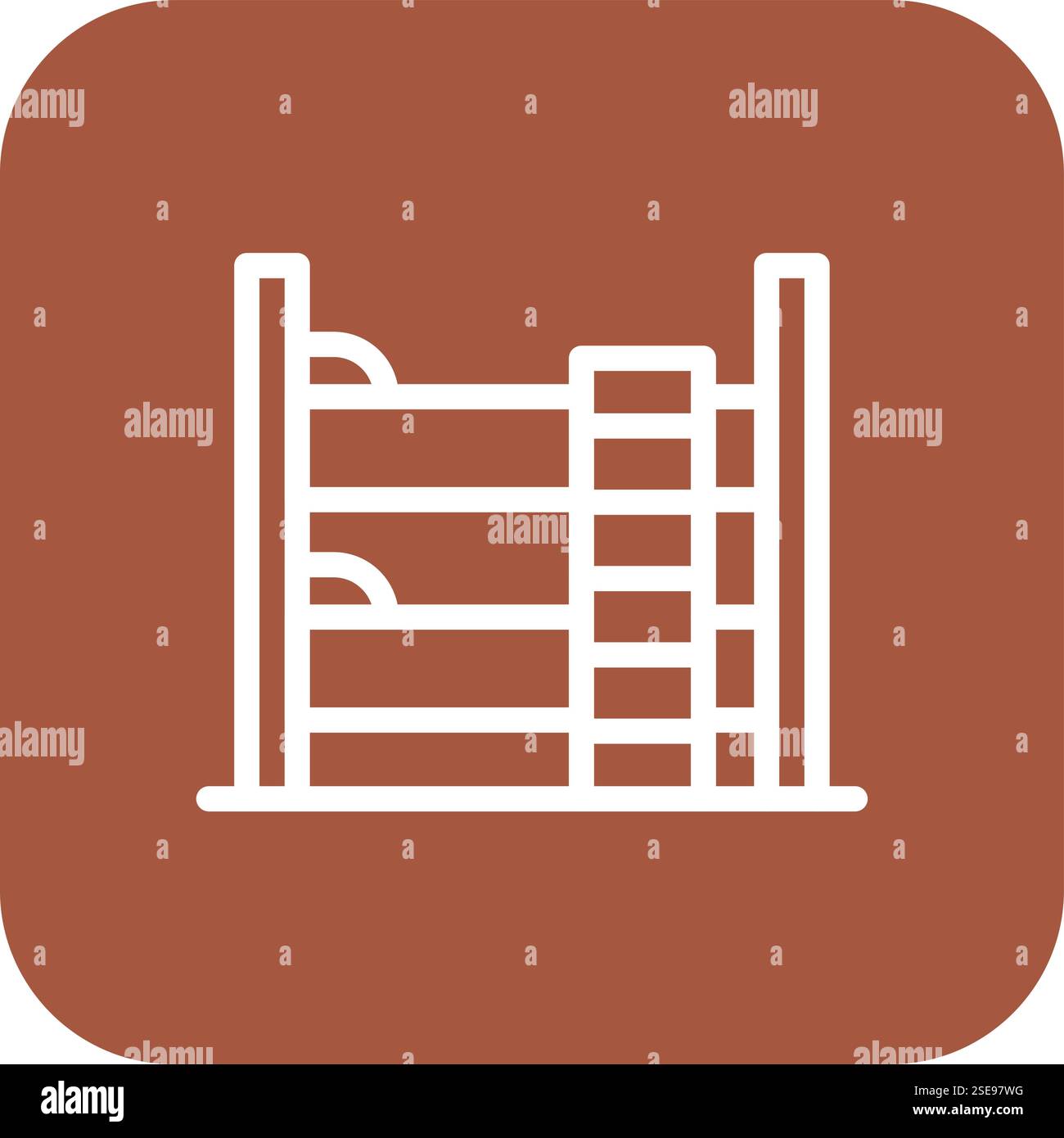Bunk Bed Vector Icon Design Illustration Stock Vector
