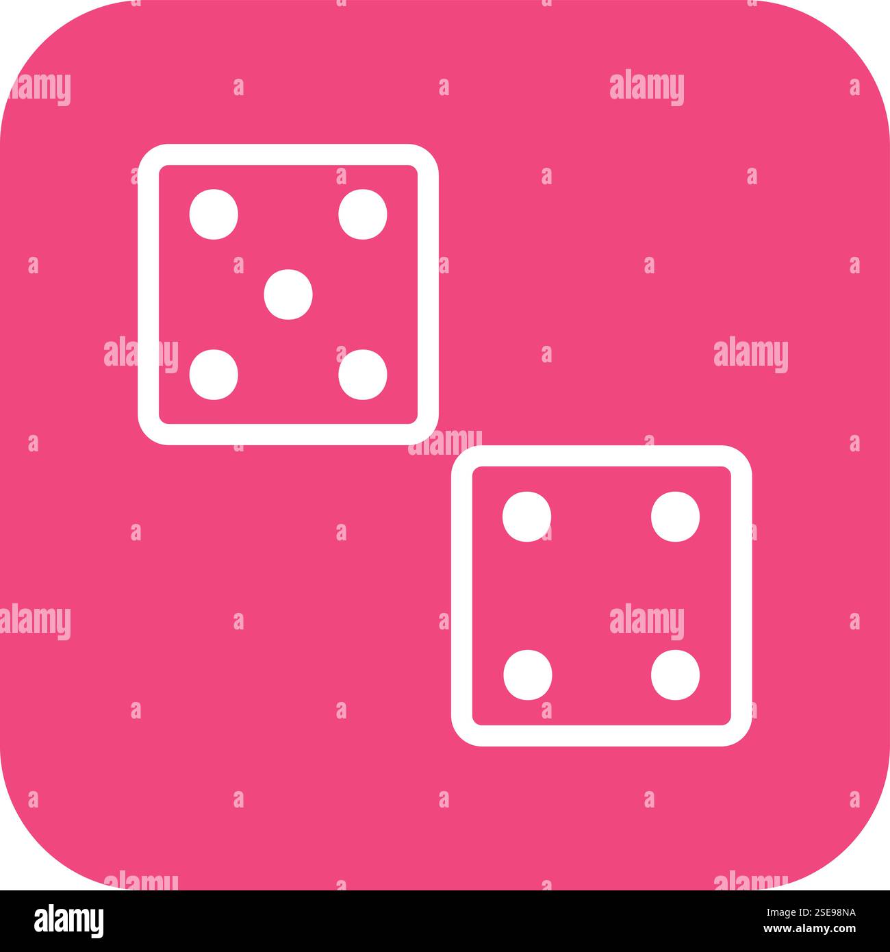 Dices Vector Icon Design Illustration Stock Vector