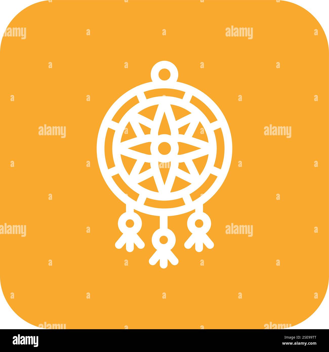 Dreamcatcher Vector Icon Design Illustration Stock Vector