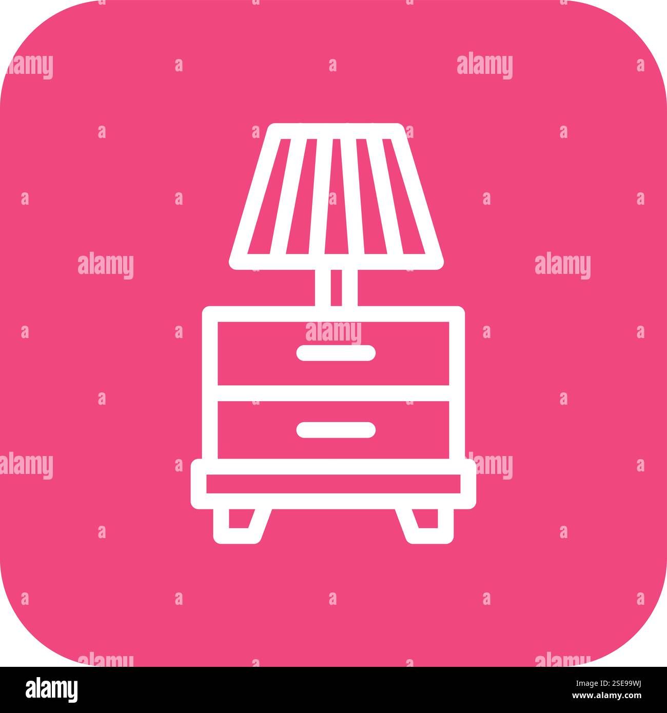 Nightstand Vector Icon Design Illustration Stock Vector