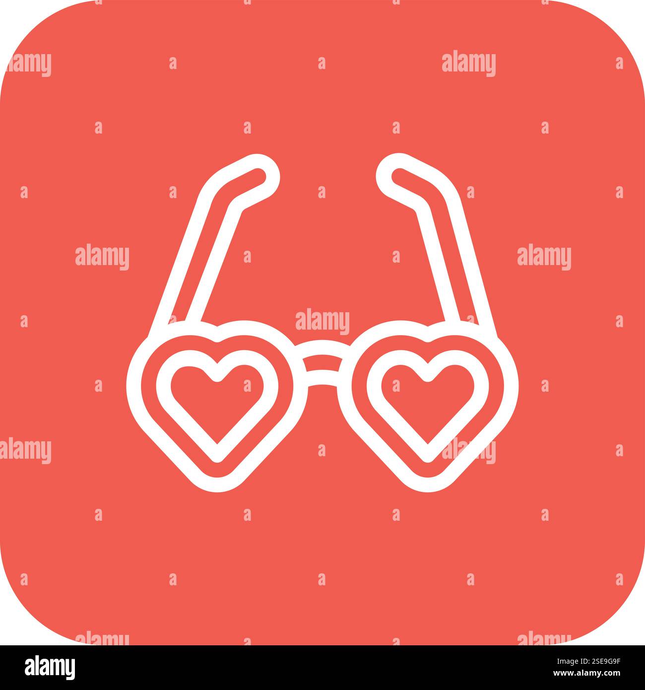 Heart Glasses Vector Icon Design Illustration Stock Vector