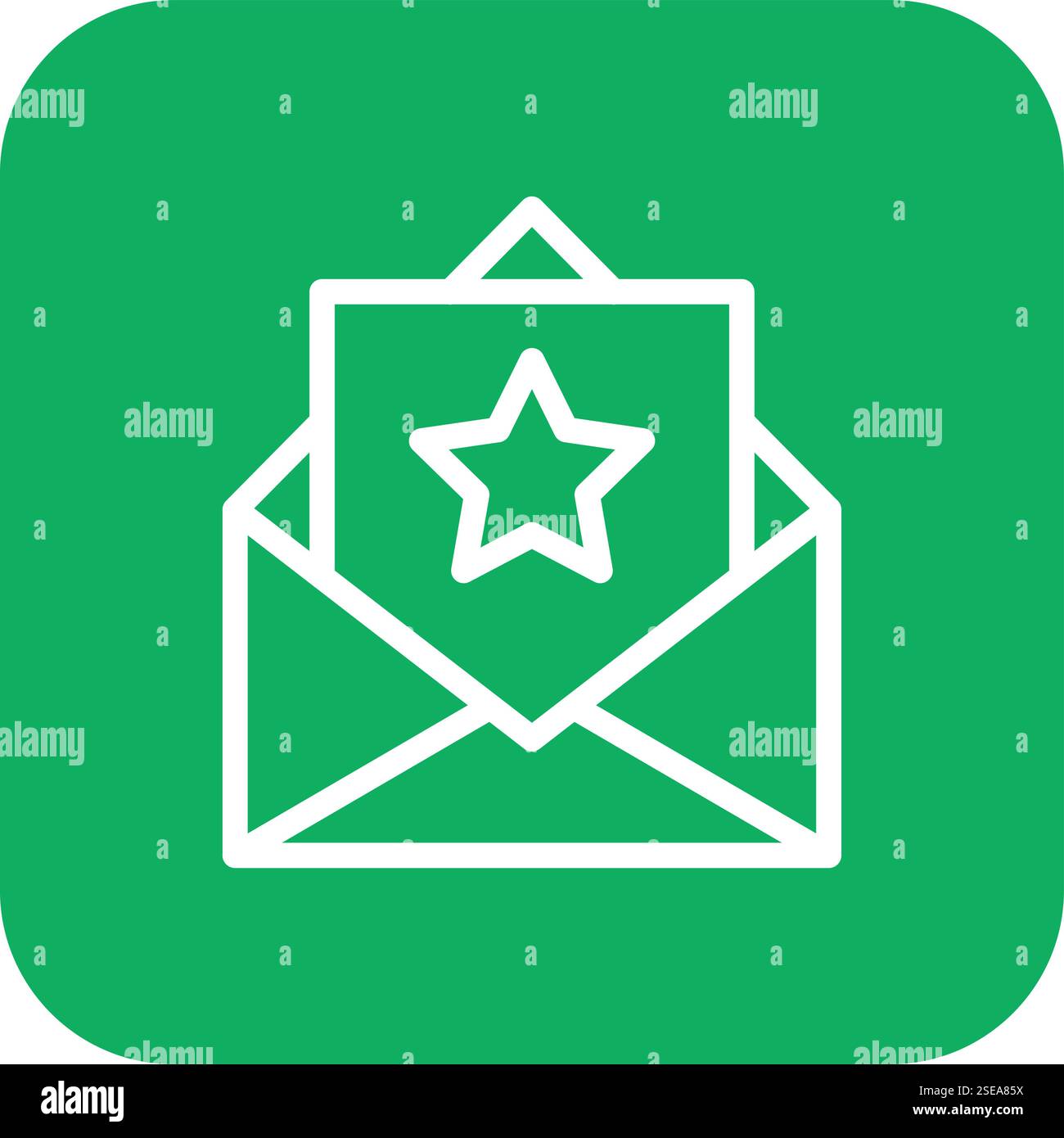 Starred Message Vector Icon Design Illustration Stock Vector
