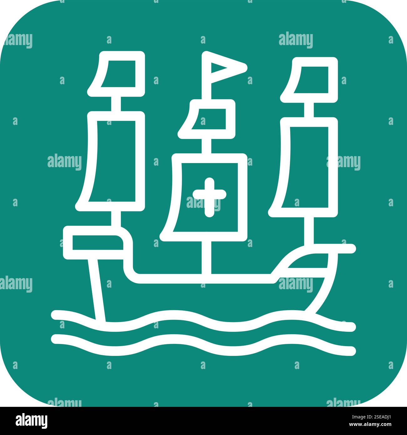 Ship Vector Icon Design Illustration Stock Vector