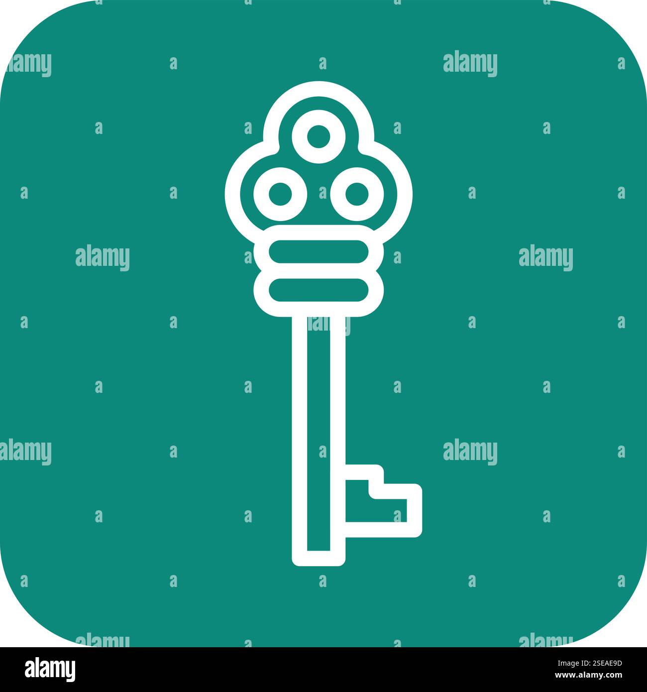 Medieval key Vector Icon Design Illustration Stock Vector