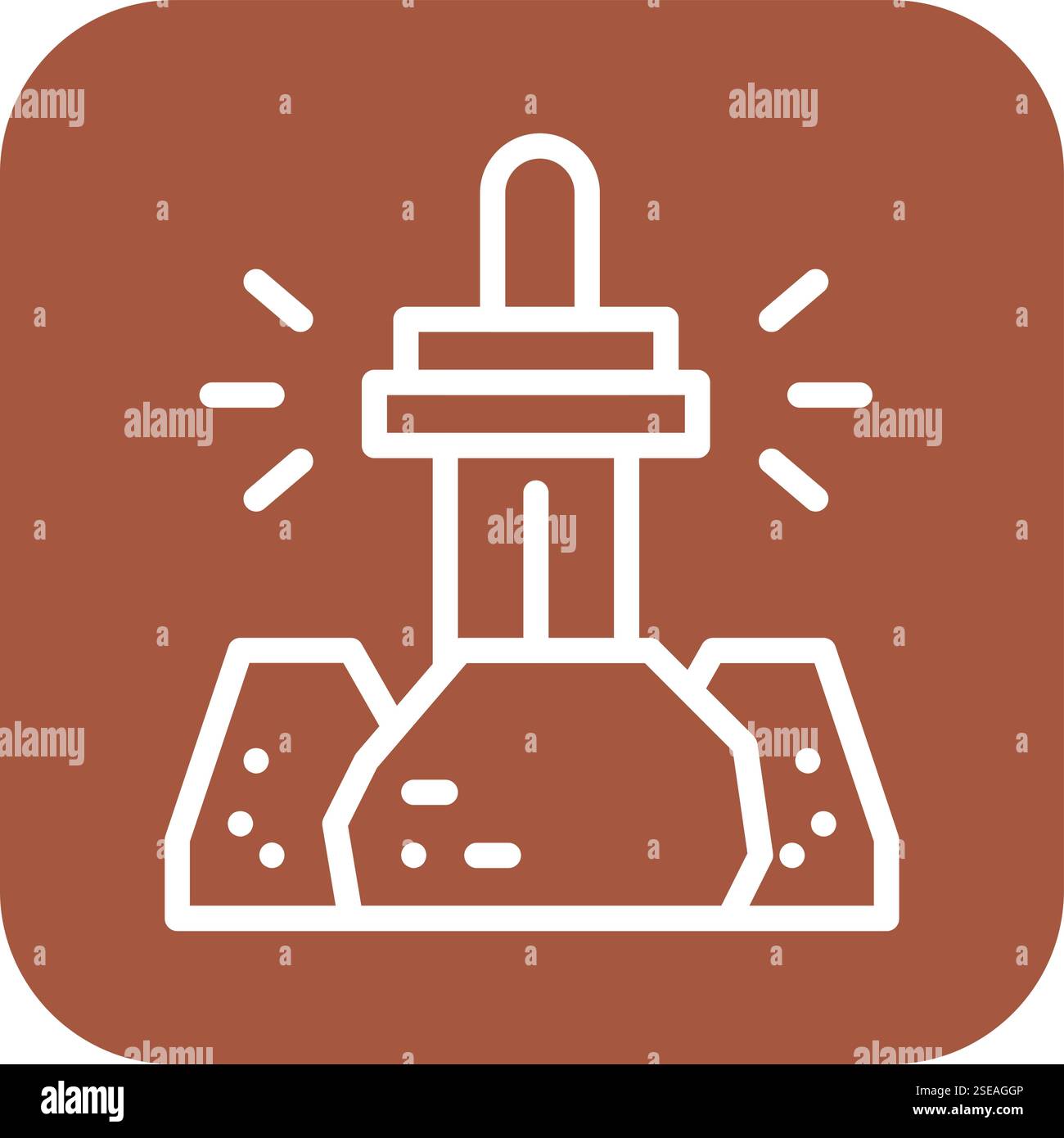 Excalibur Vector Icon Design Illustration Stock Vector