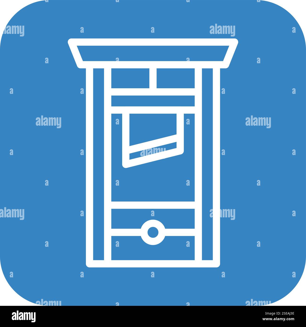 Guillotine Vector Icon Design Illustration Stock Vector