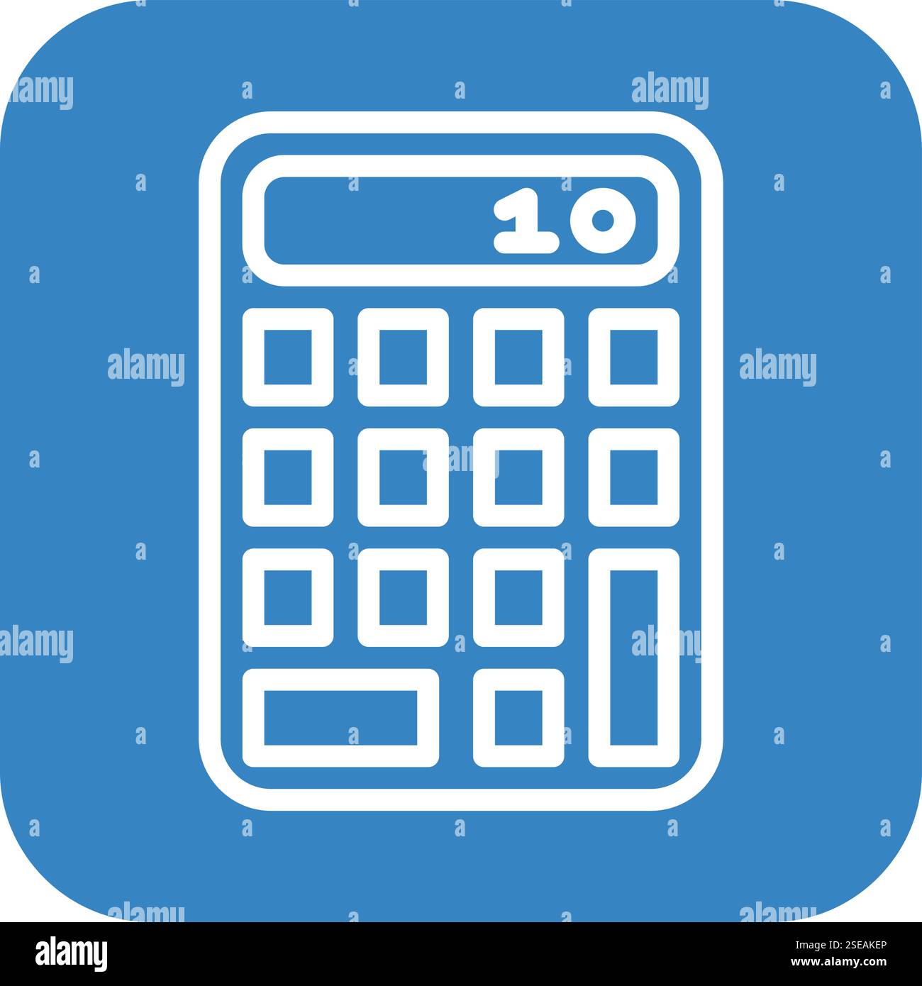 Calculator Vector Icon Design Illustration Stock Vector