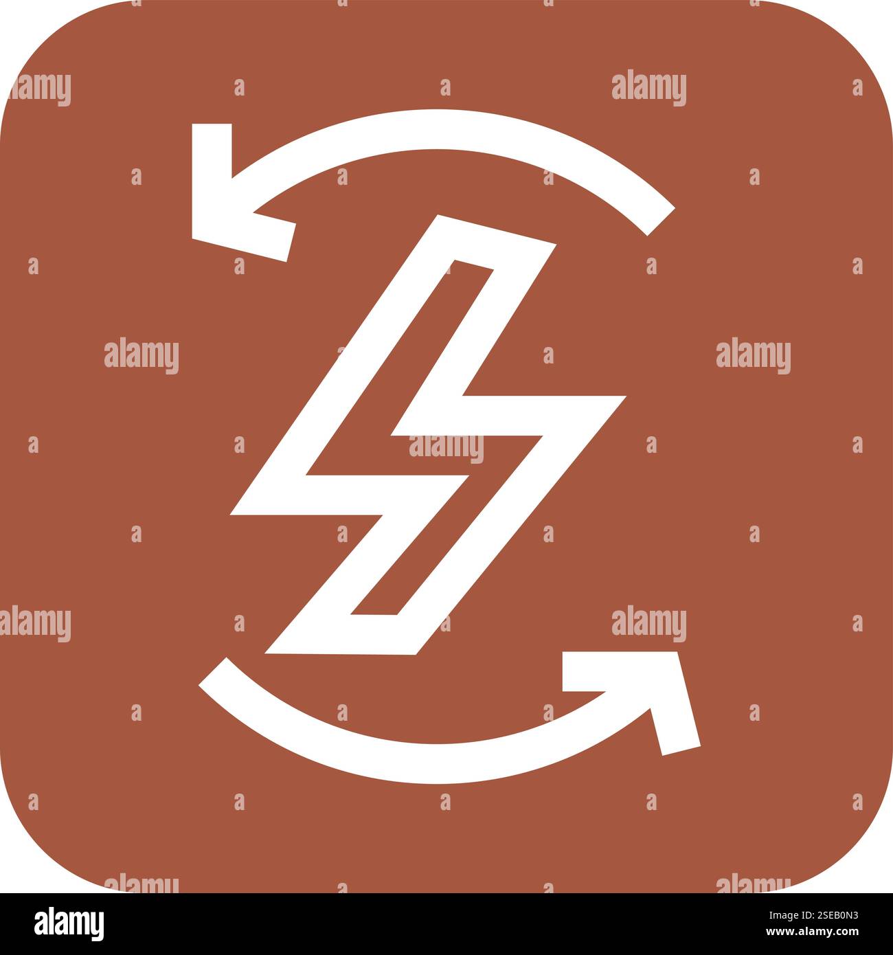 Electricity Recycling Vector Icon Design Illustration Stock Vector