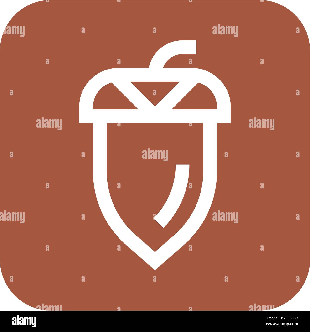 Acorn Vector Icon Design Illustration Stock Vector
