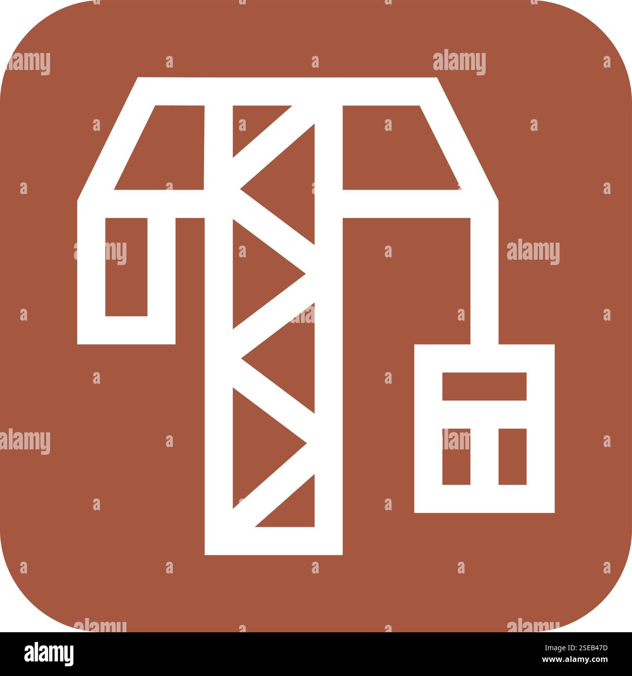 Tower Crane Vector Icon Design Illustration Stock Vector