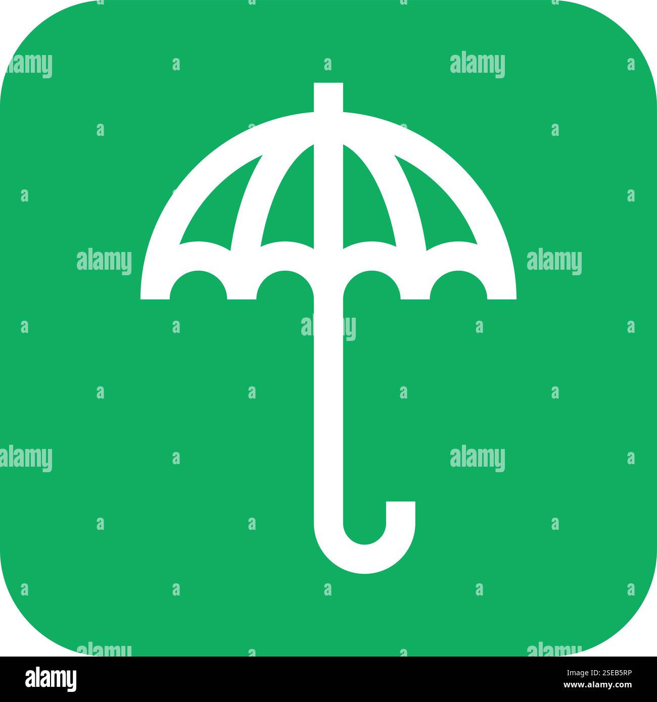 Protective Umbrel Vector Icon Design Illustration Stock Vector
