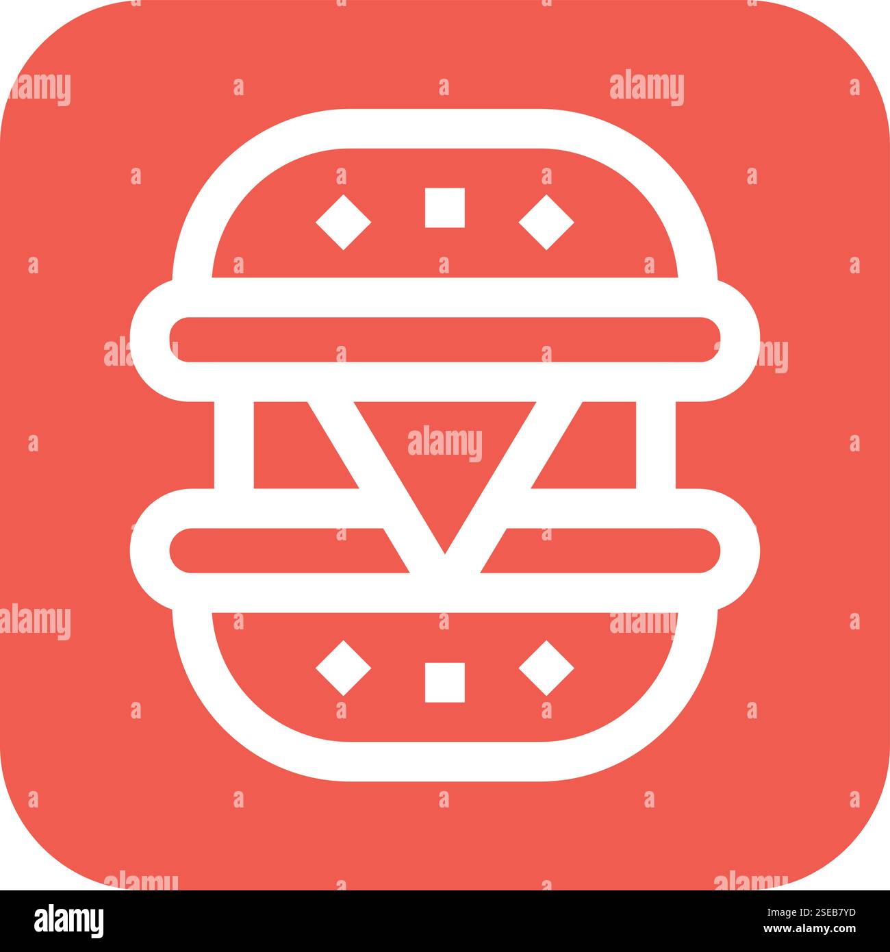 Cheese Burger Vector Icon Design Illustration Stock Vector