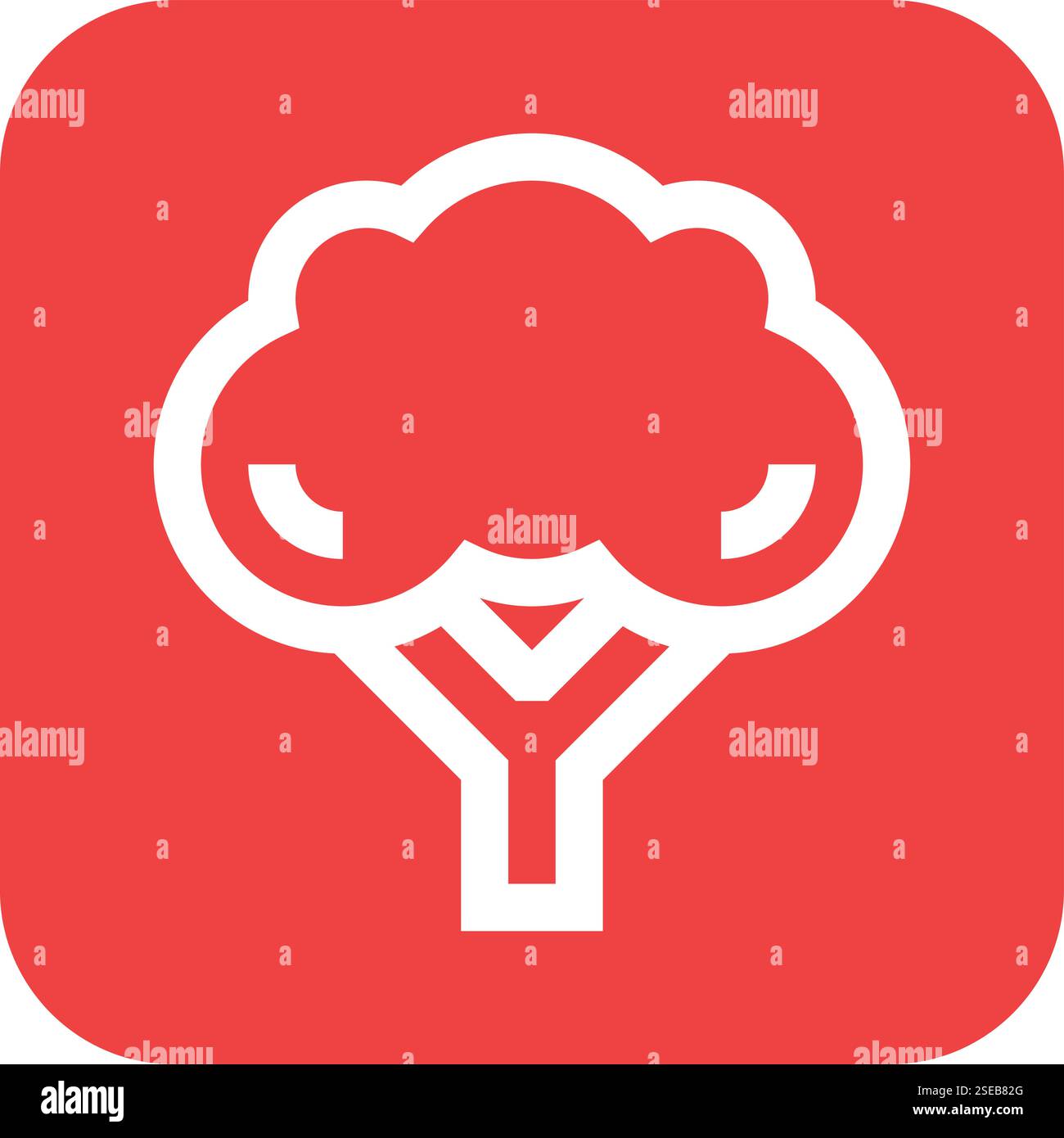 Broccoli Vector Icon Design Illustration Stock Vector