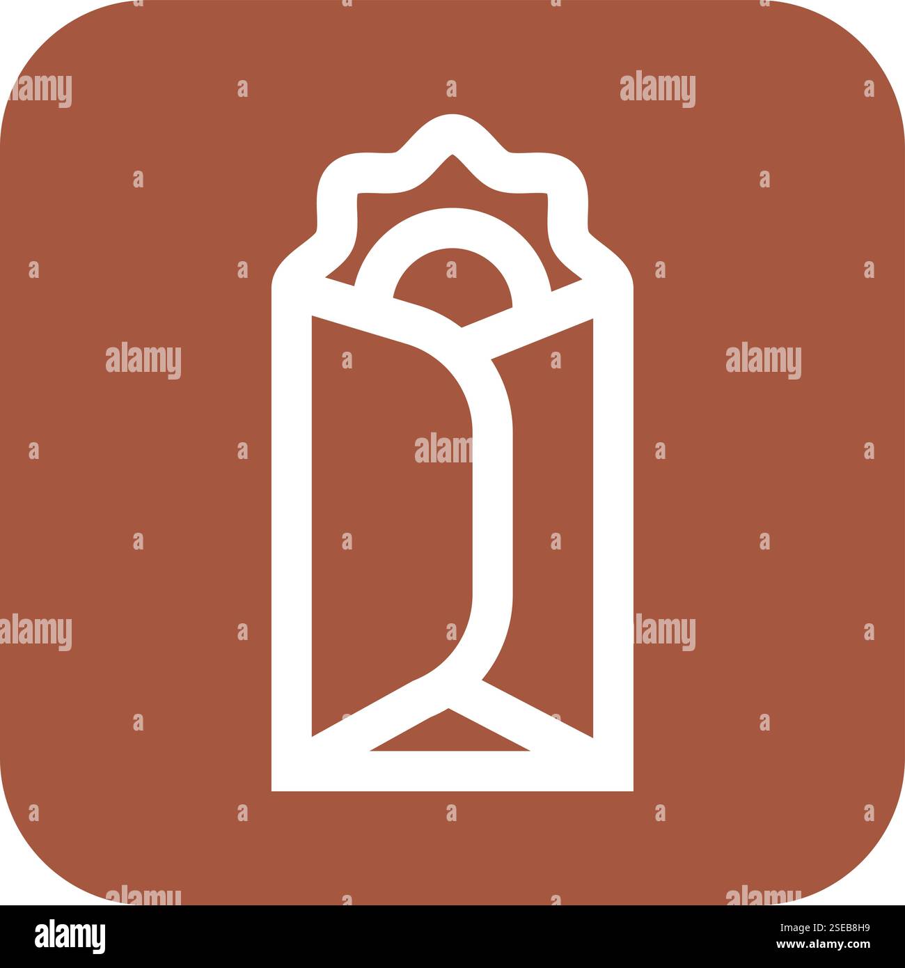 Burrito Vector Icon Design Illustration Stock Vector