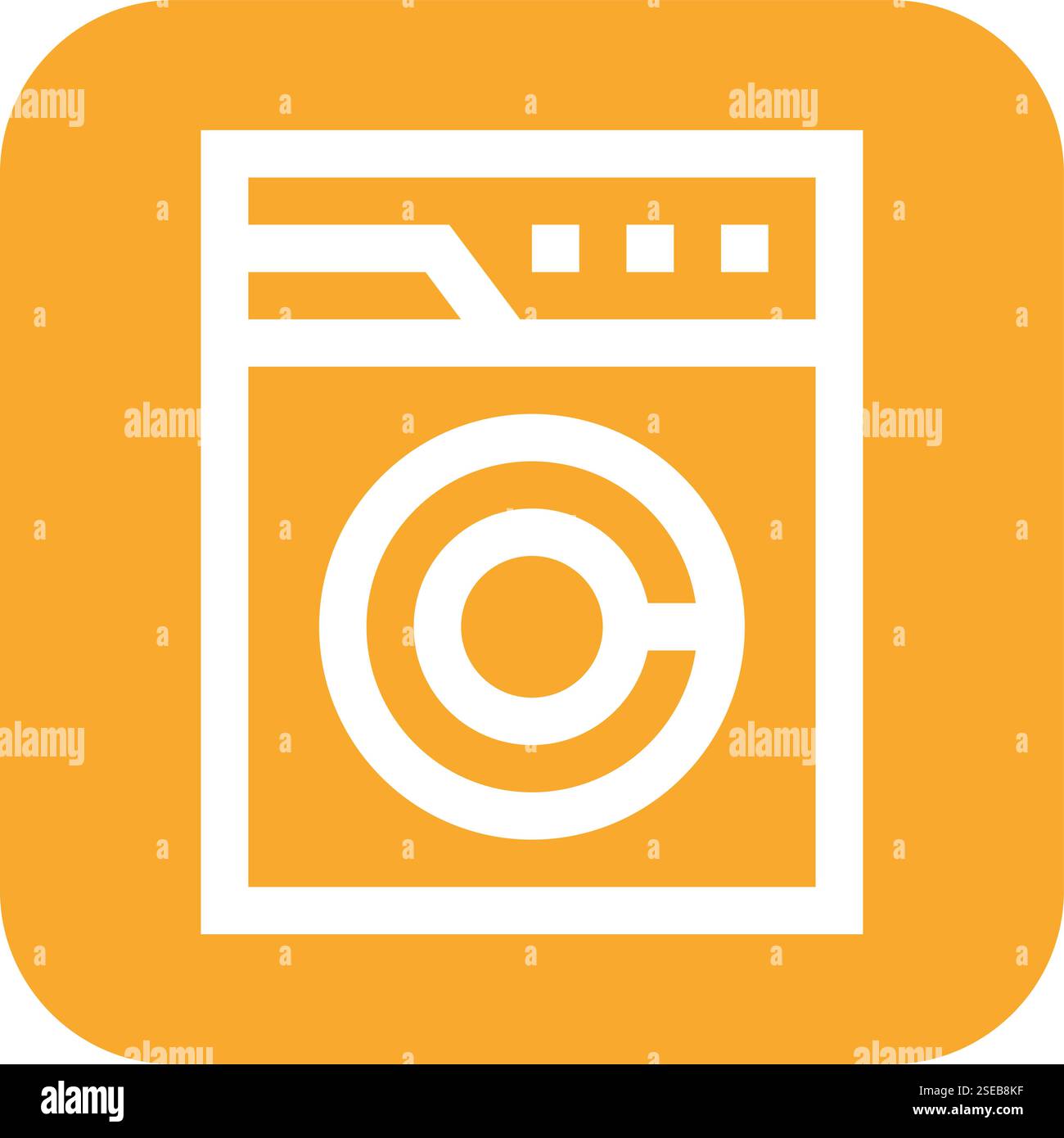 Washing machine Vector Icon Design Illustration Stock Vector