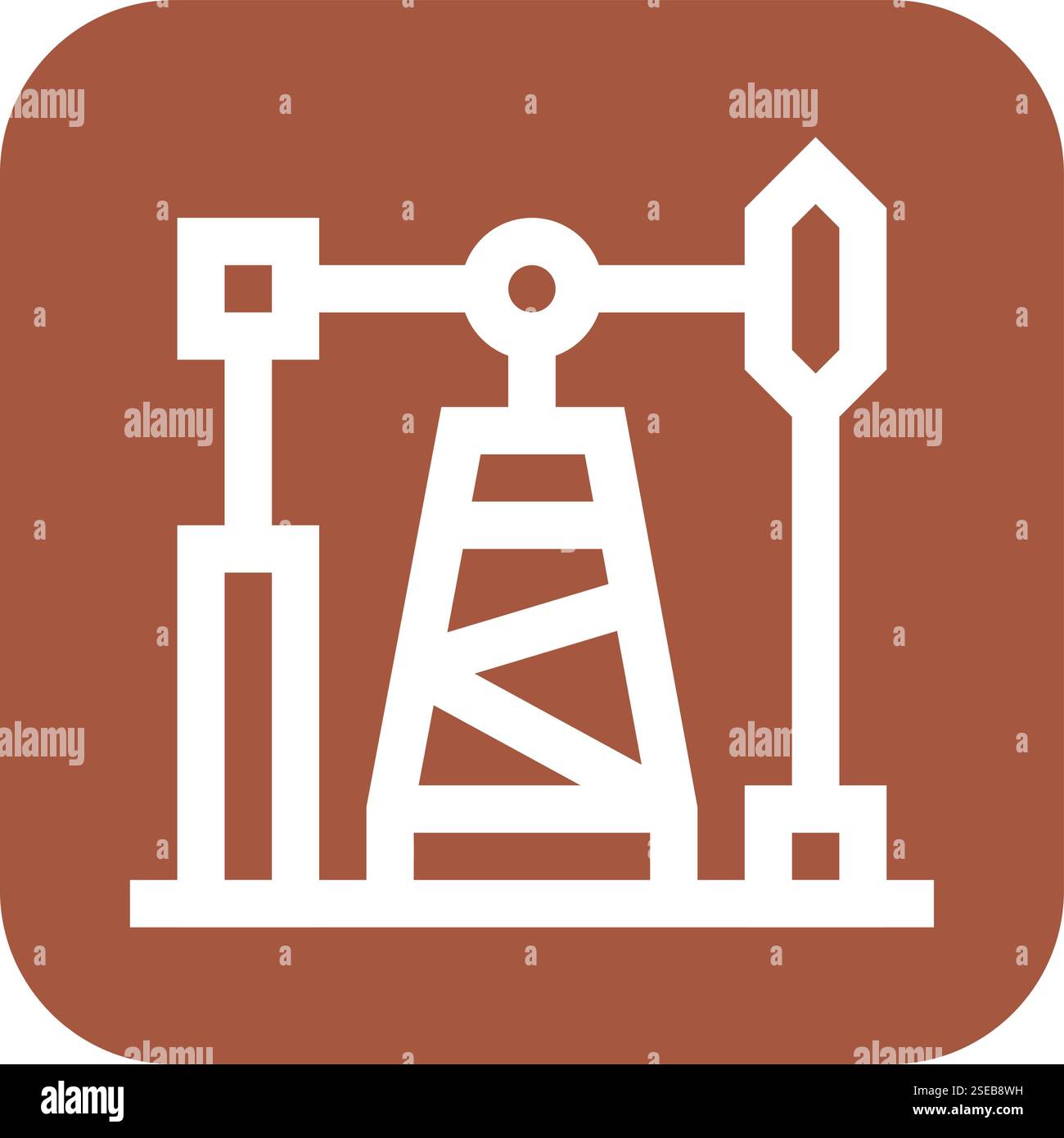 Oil Pump Vector Icon Design Illustration Stock Vector