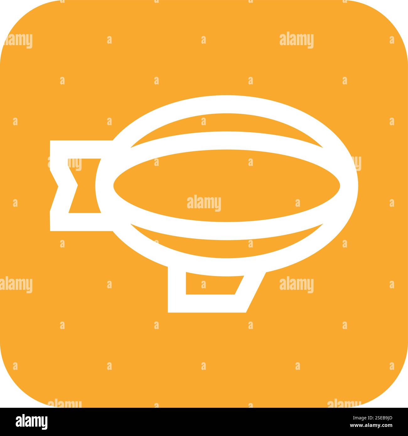 Flying Airship Vector Icon Design Illustration Stock Vector