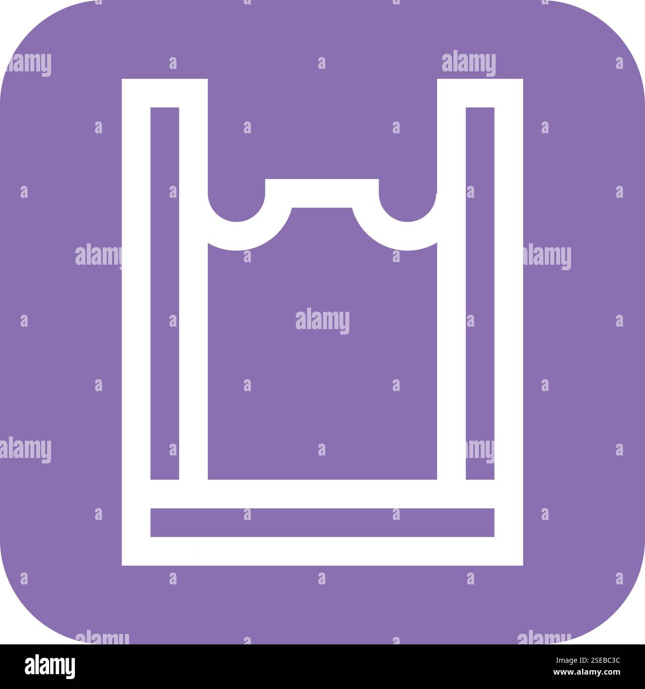 Plastic Bag Vector Icon Design Illustration Stock Vector