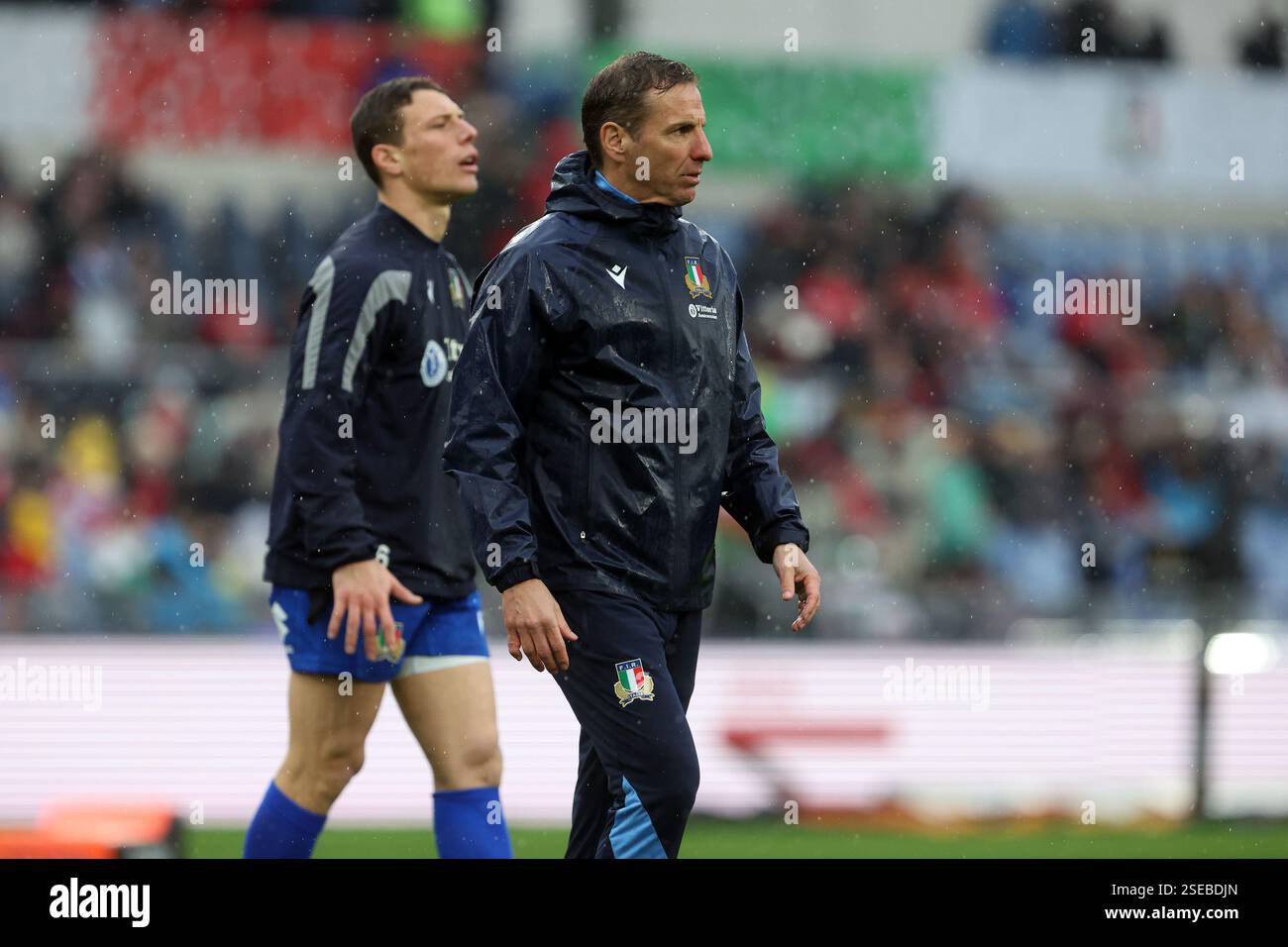 Quesada Rugby Rome, Italy 08.02.2025: Gonzalo Quesada coach manager of Italy seen in ...