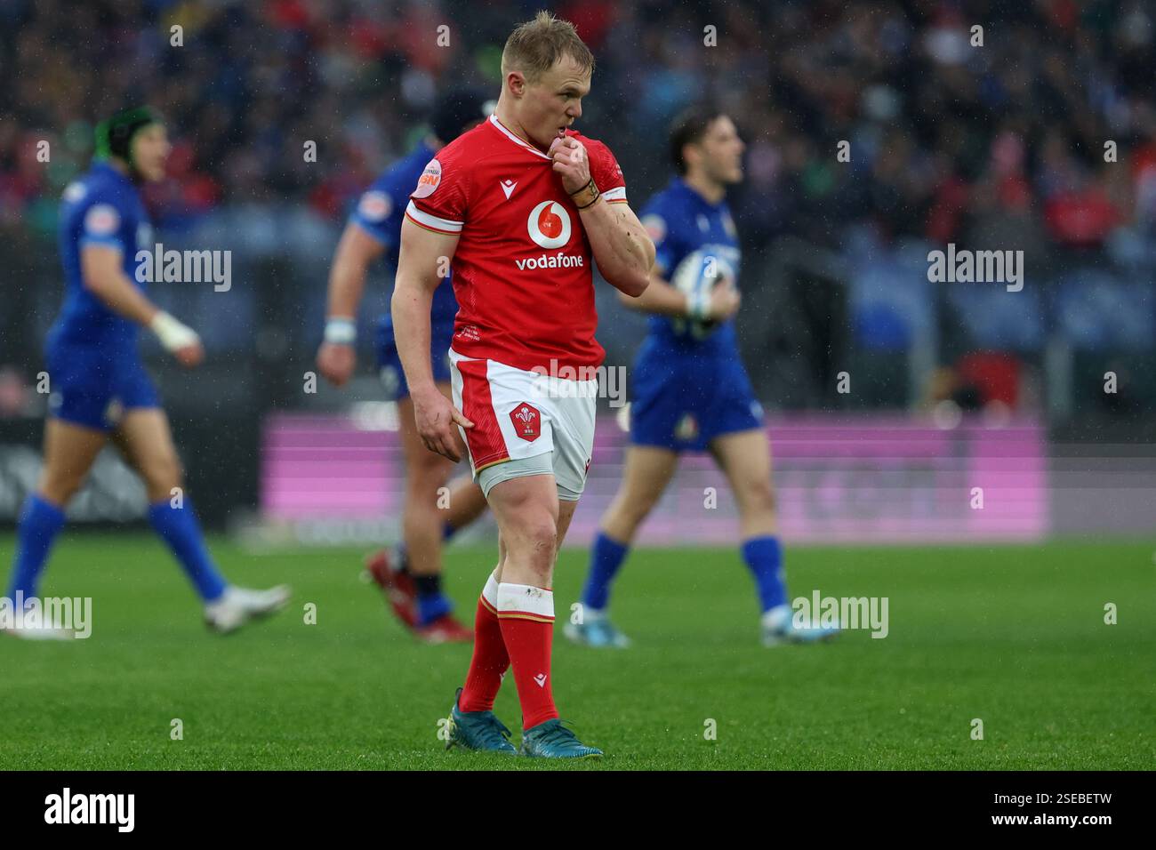 Rome, Italy 08.02.2025: Blair Murray of Wales seen in action during the ...