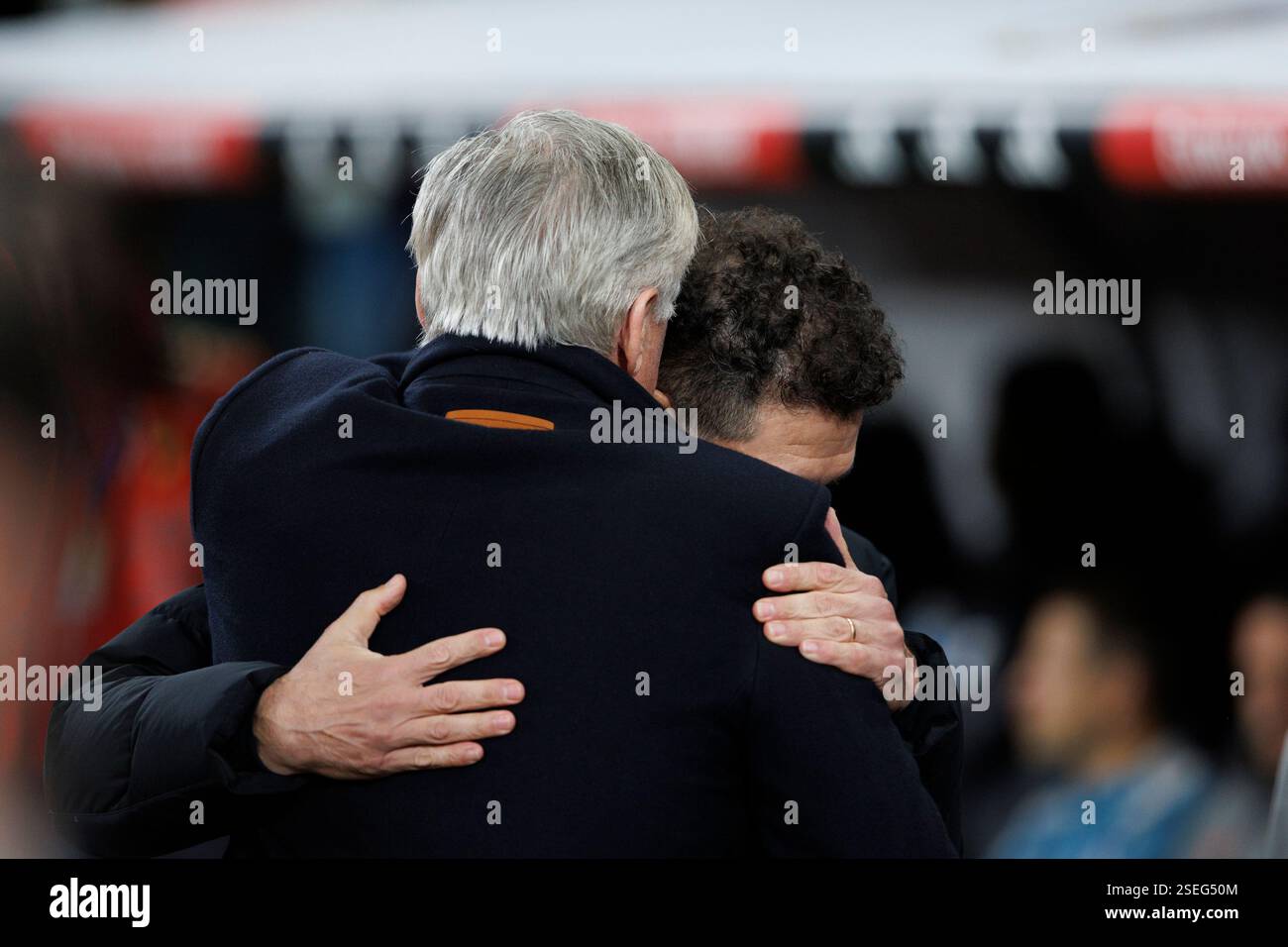 MADRID, SPAIN - February 8: Real Madrid coach Carlo Ancelotti and Head ...