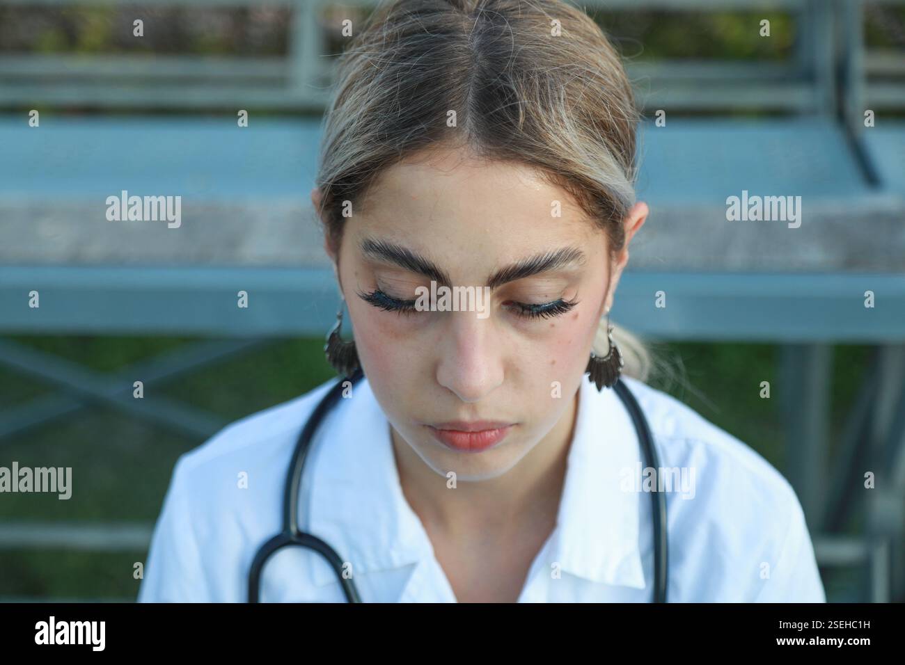 Tired doctor woman hi-res stock photography and images - Alamy
