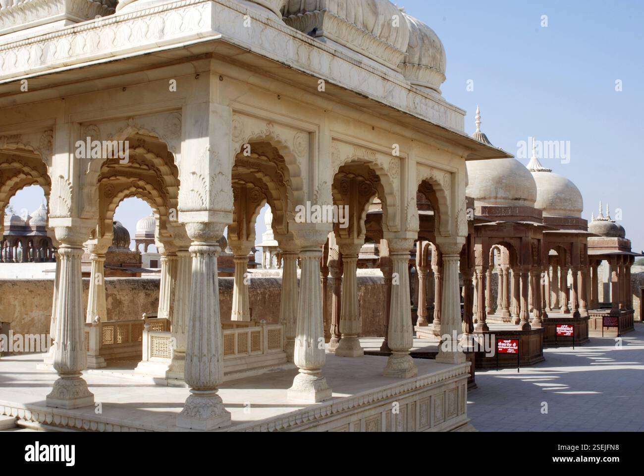 Chhatri in royal crematorium, Sagar, Bikaner, Rajasthan, India, Asia ...