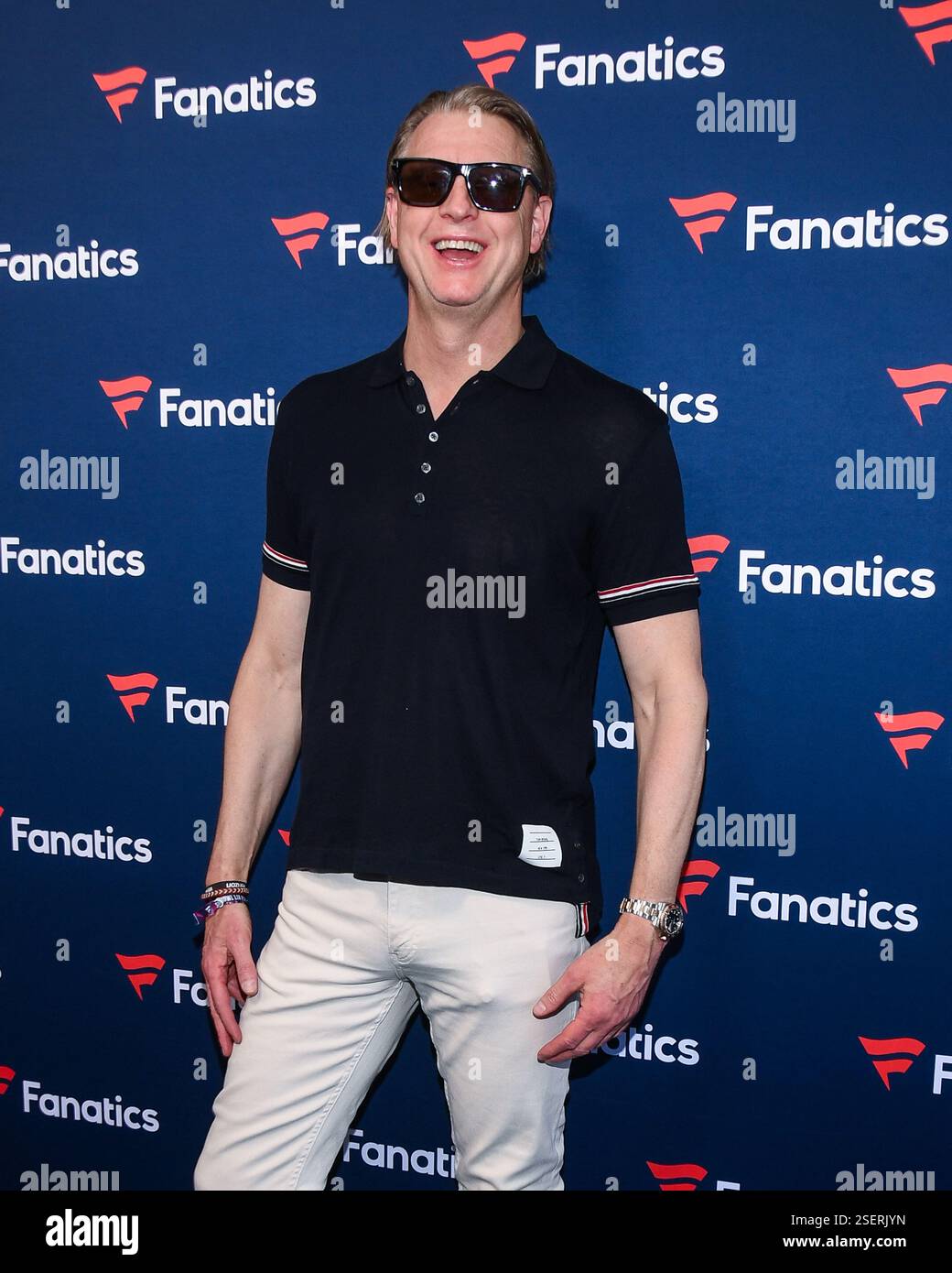 New Orleans, USA. 08th Feb, 2025. Hans Vestberg walking the red carpet ...